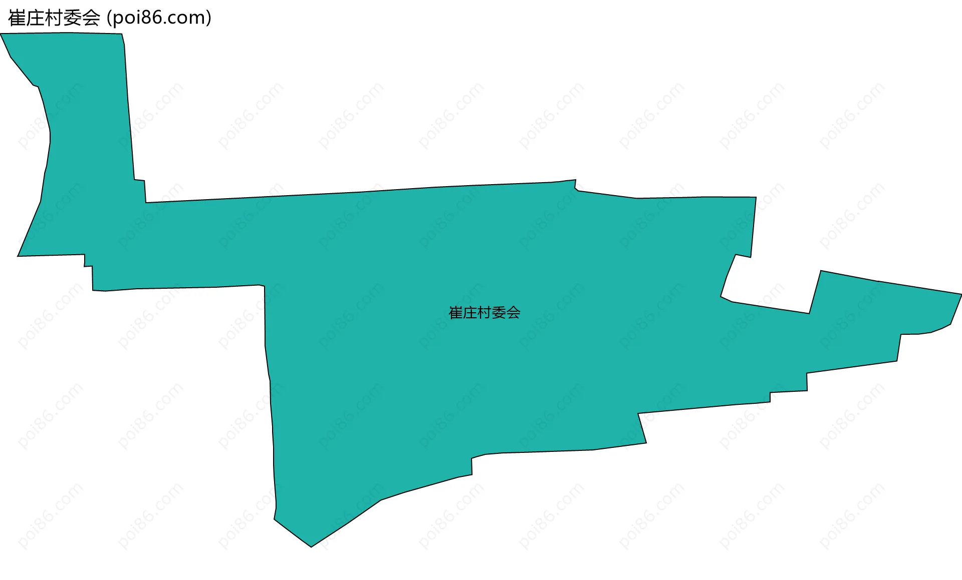 崔庄村委会边界地图