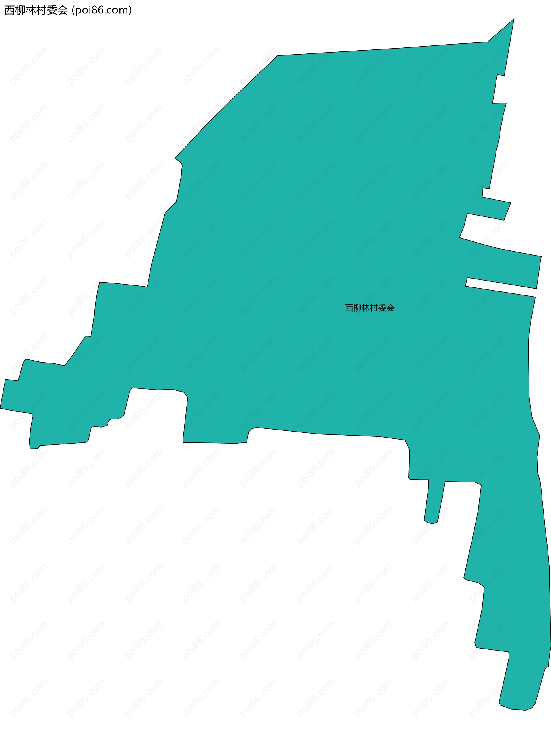 西柳林村委会边界地图