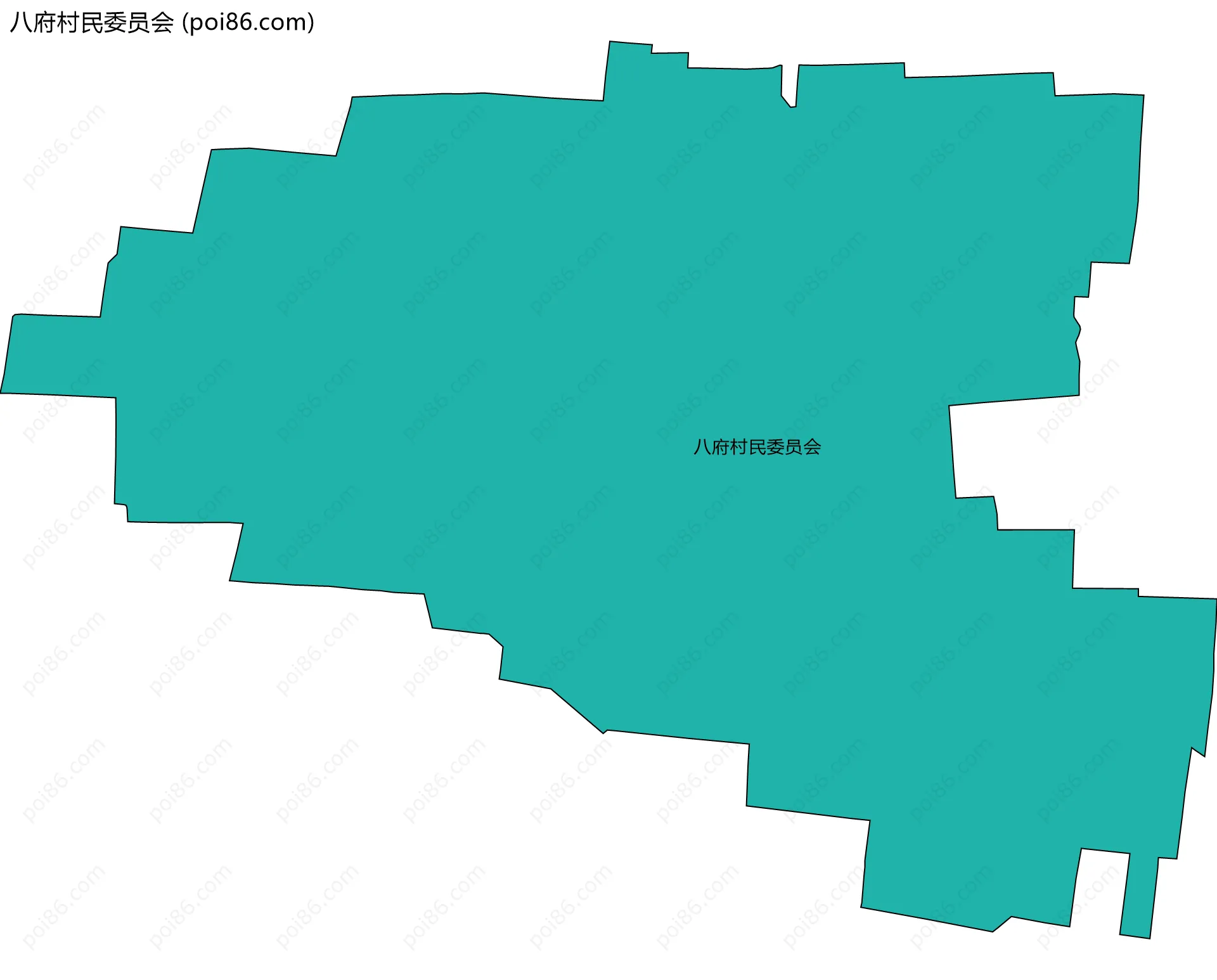 八府村民委员会边界地图