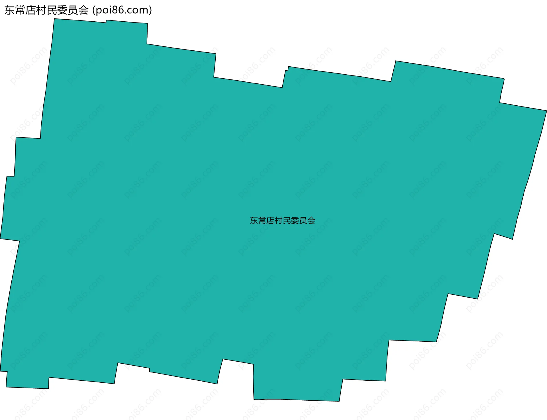 东常店村民委员会边界地图