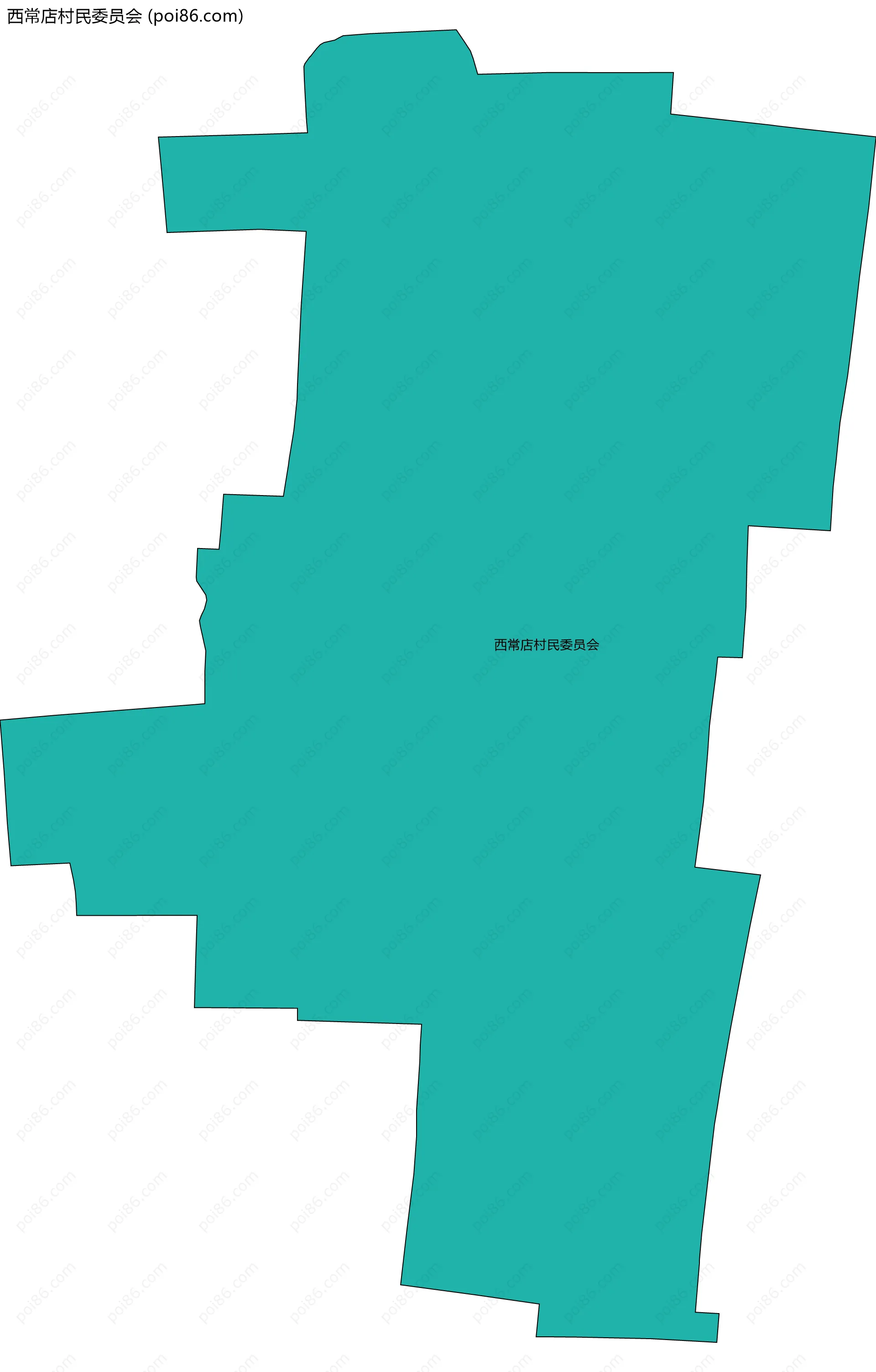 西常店村民委员会边界地图