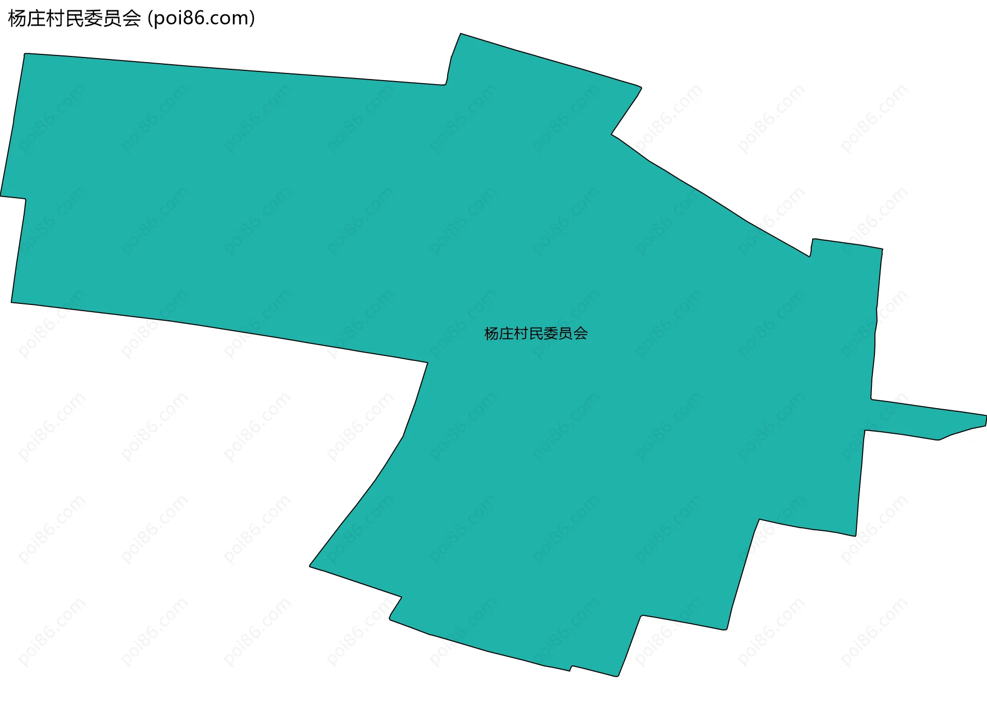 杨庄村民委员会边界地图