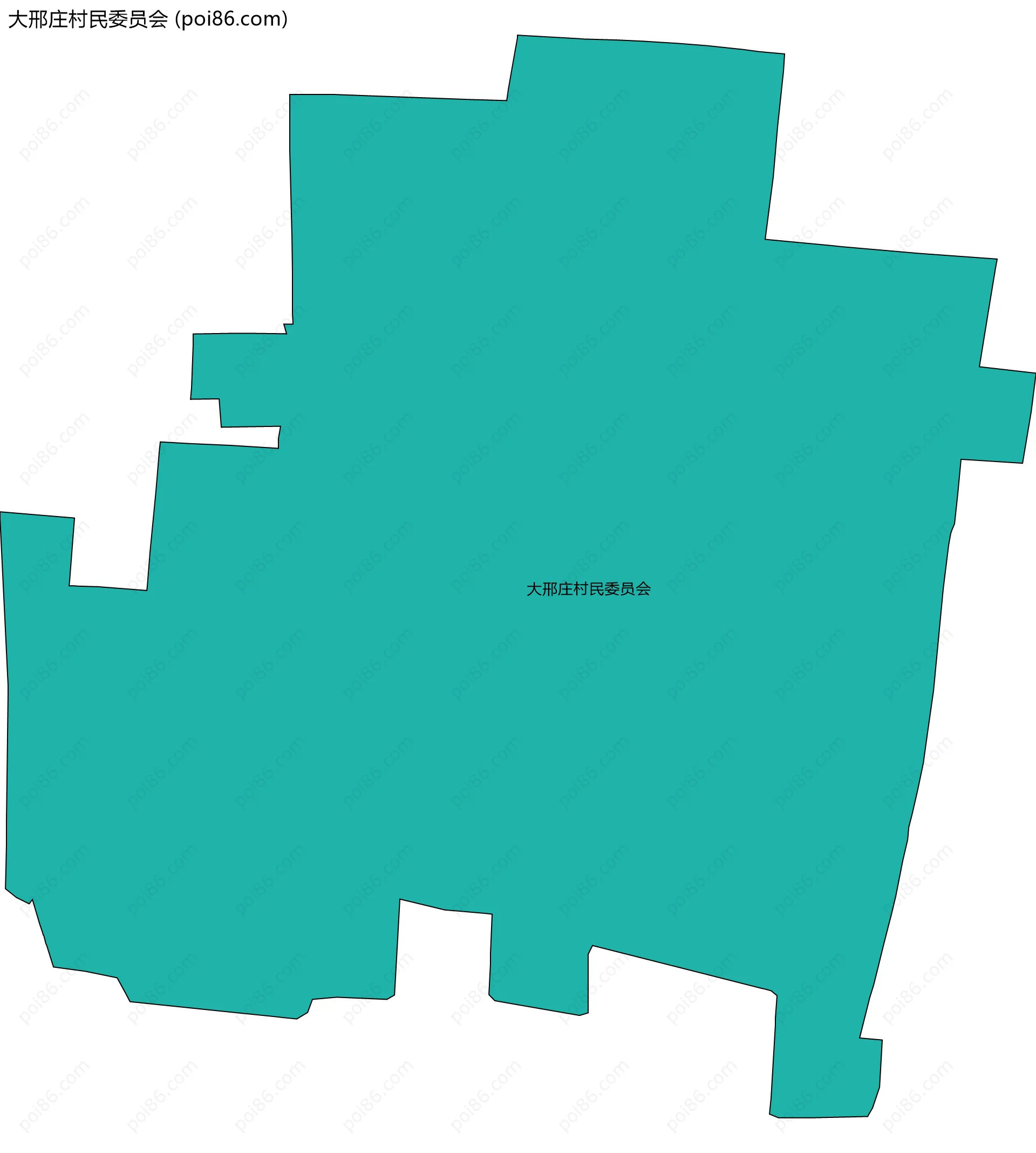 大邢庄村民委员会边界地图