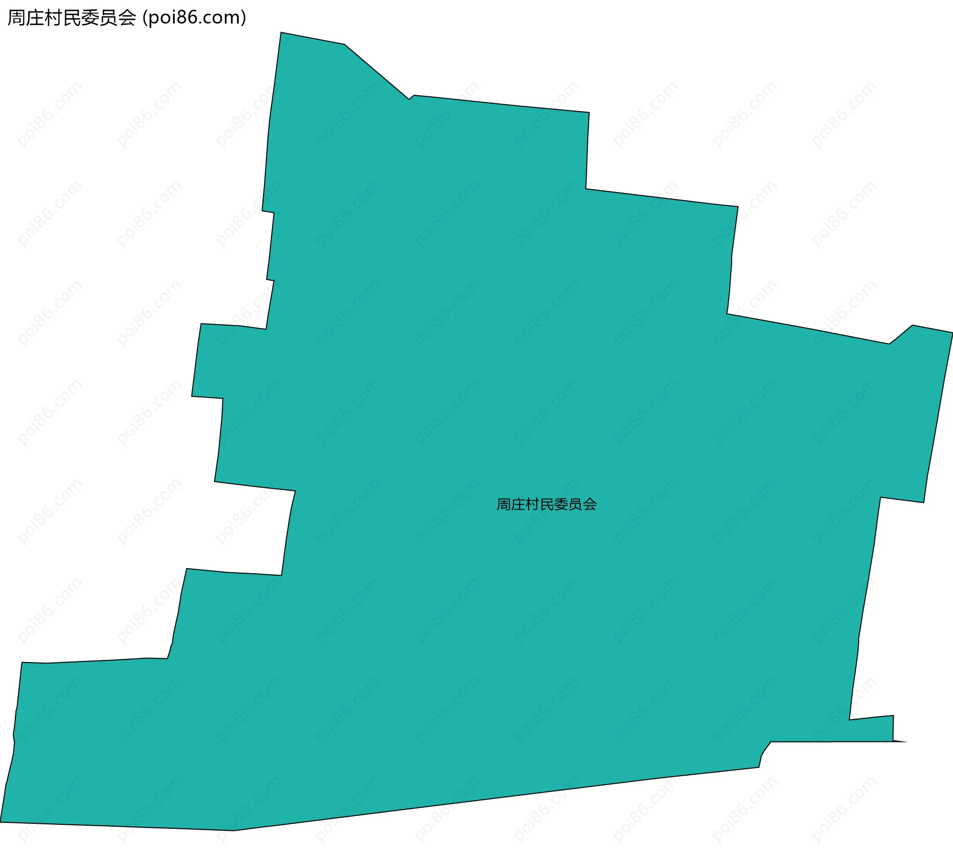周庄村民委员会边界地图