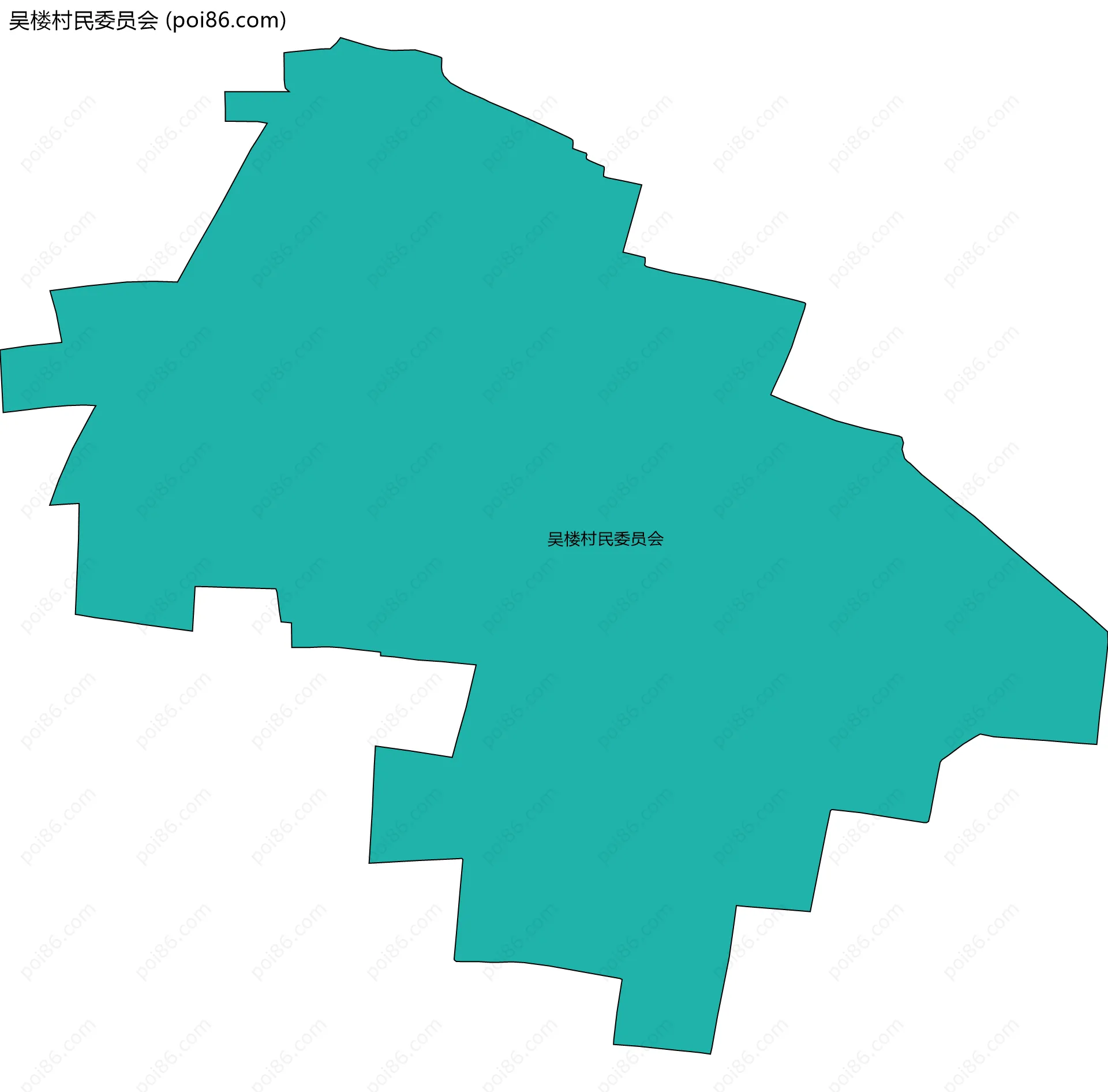吴楼村民委员会边界地图