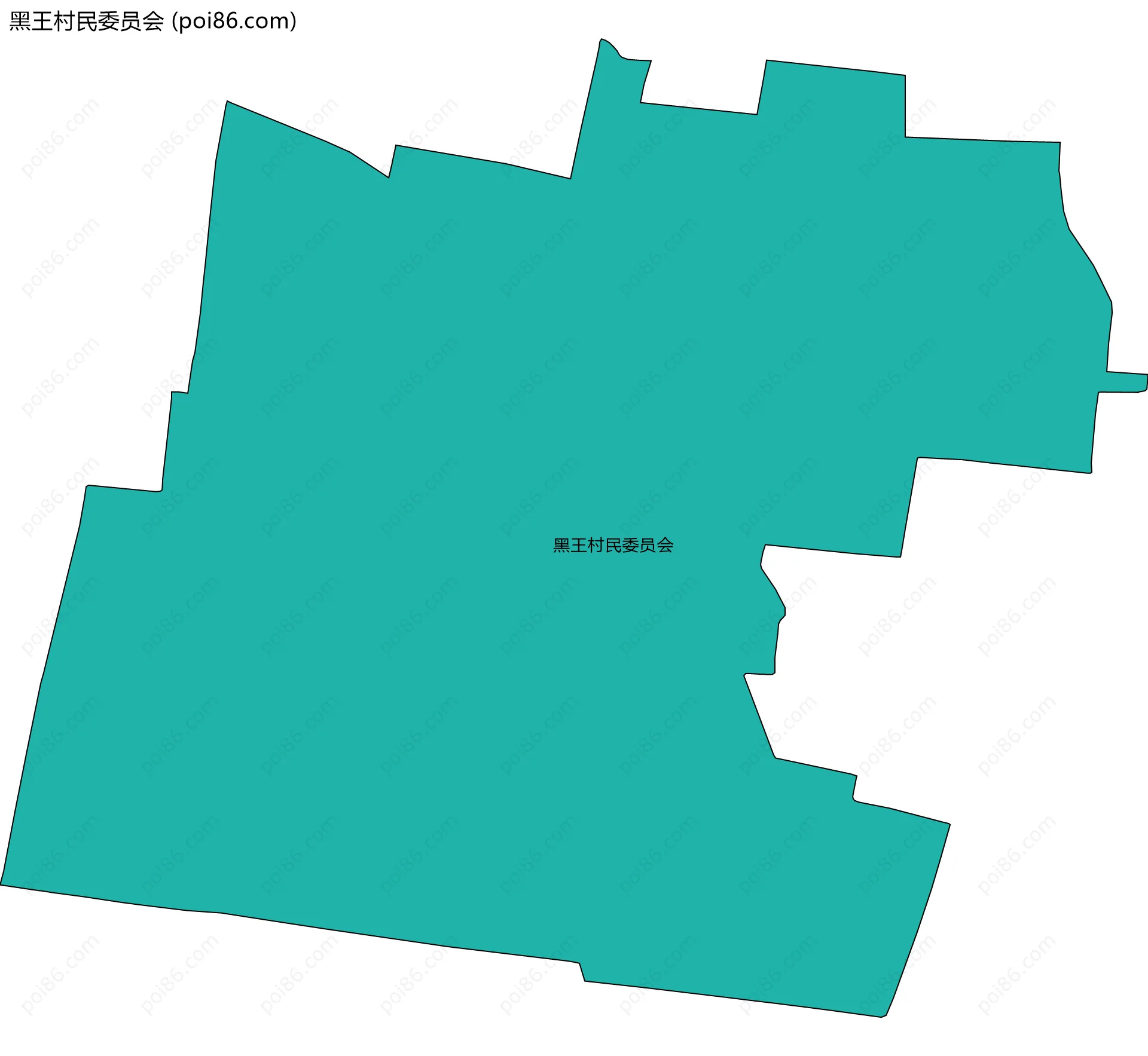 黑王村民委员会边界地图