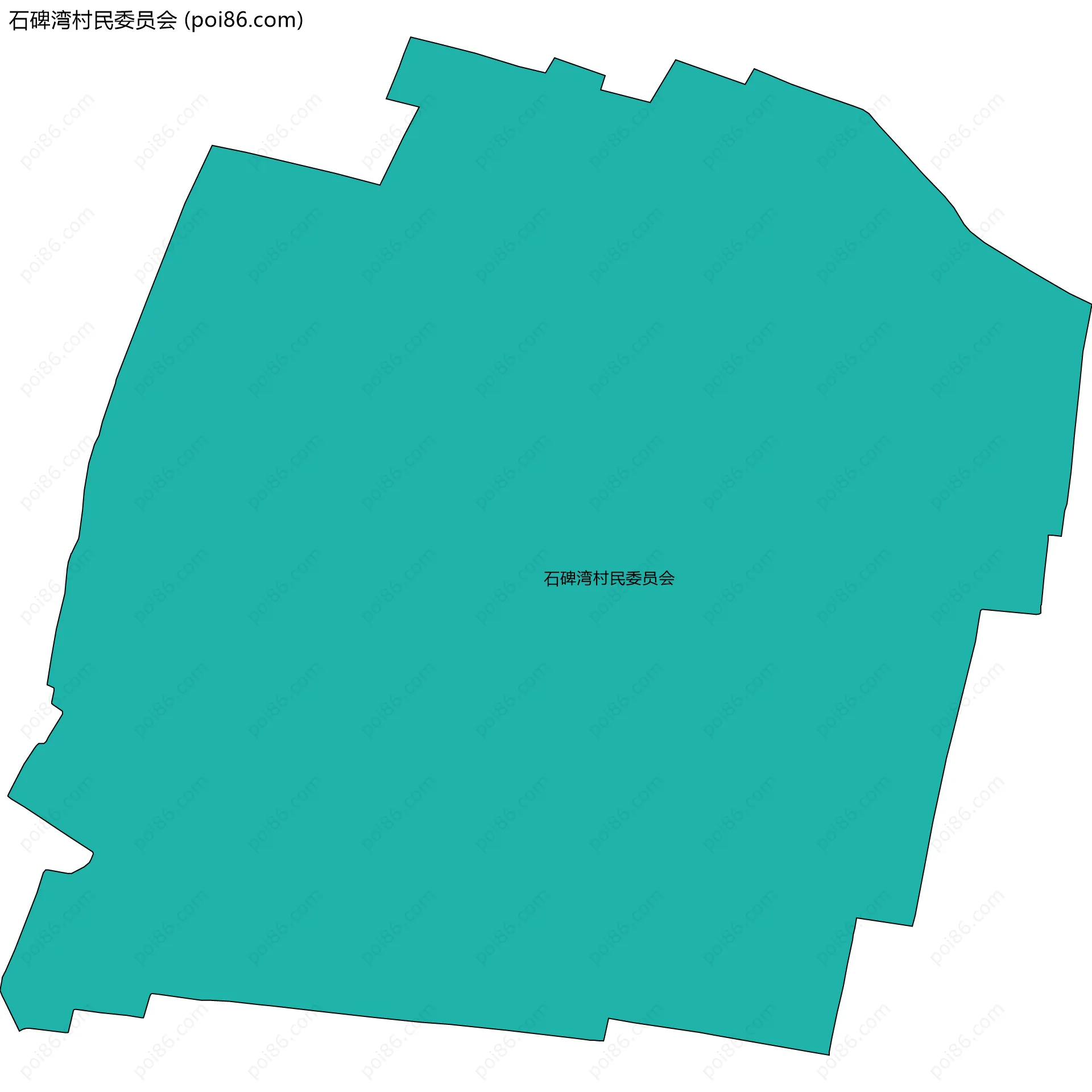 石碑湾村民委员会边界地图