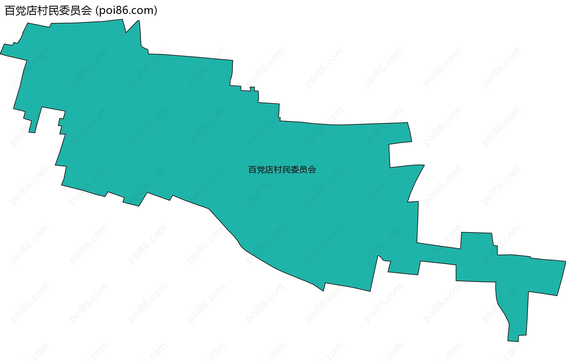 百党店村民委员会边界地图