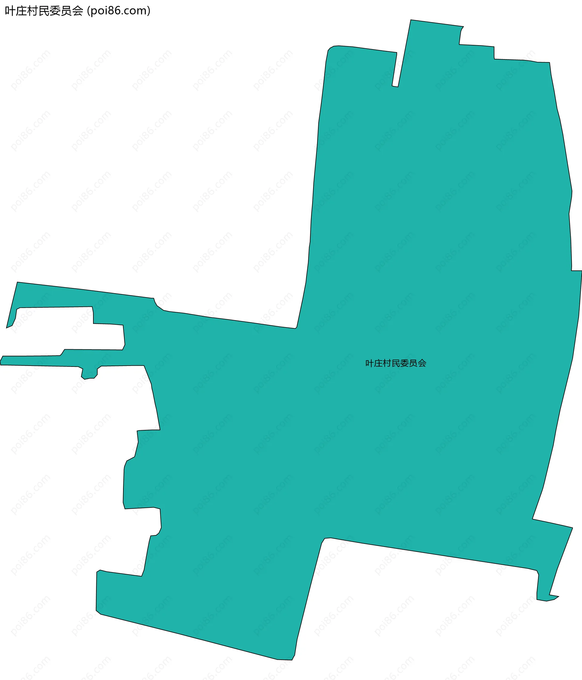 叶庄村民委员会边界地图
