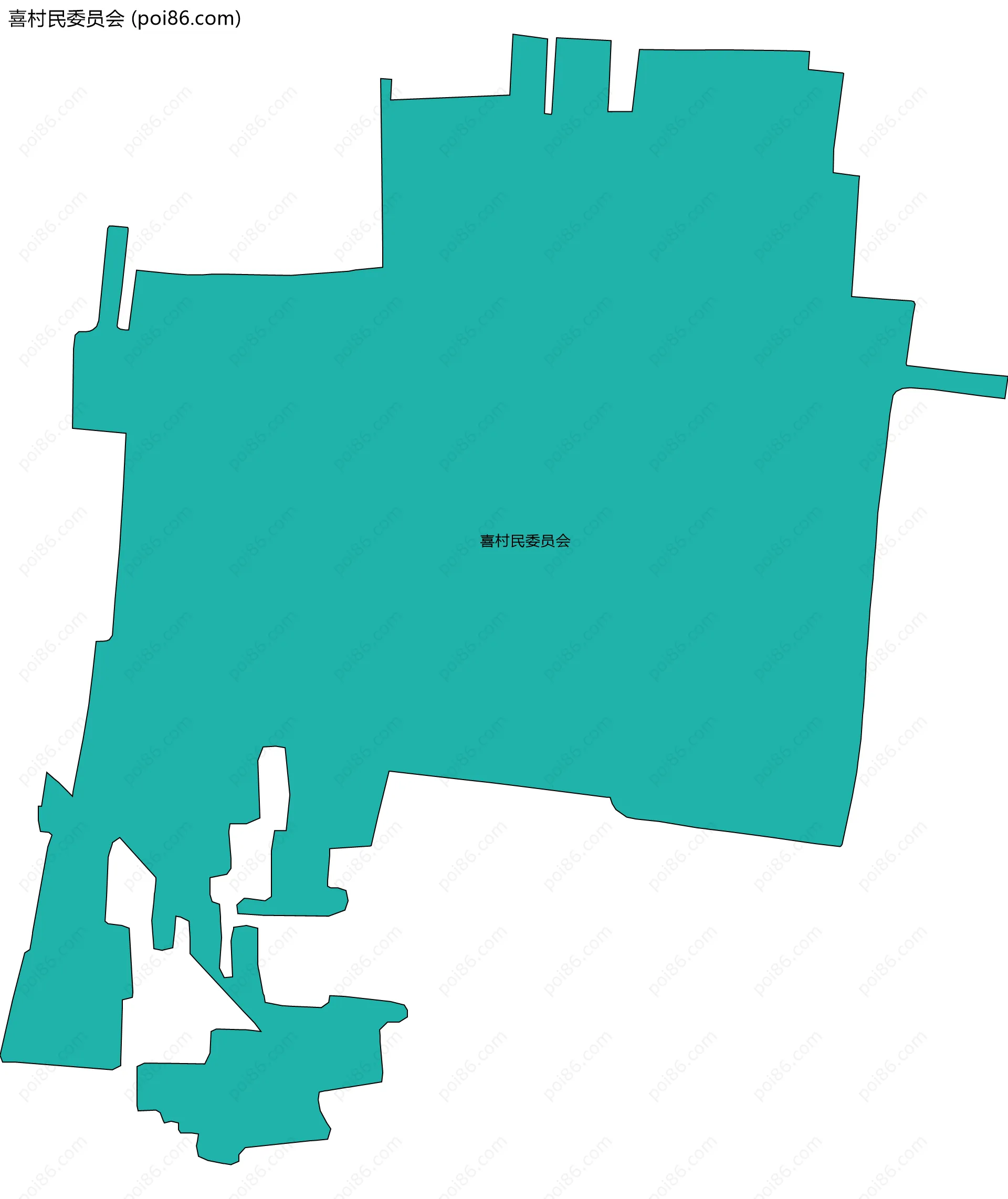喜村民委员会边界地图