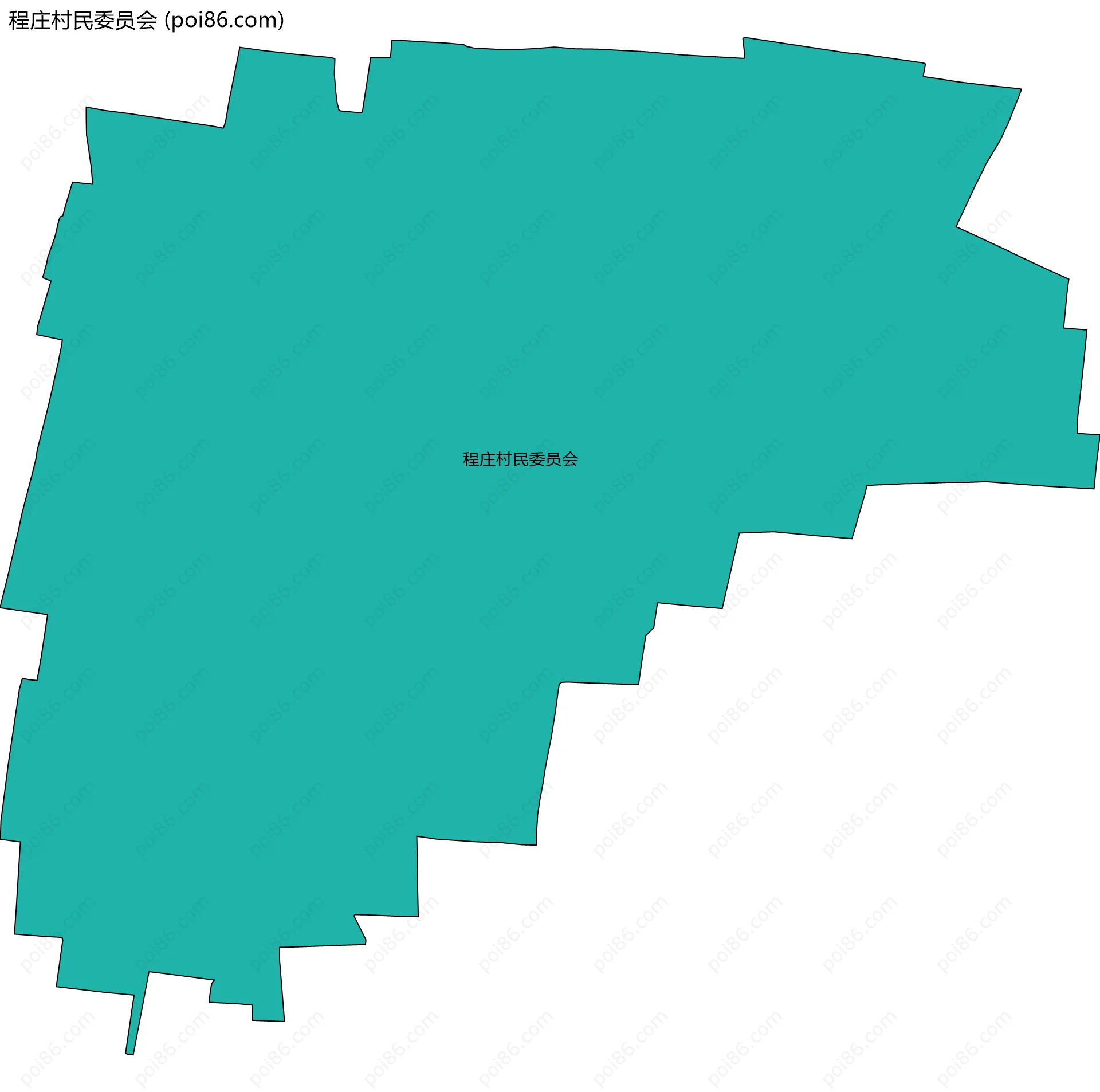 程庄村民委员会边界地图