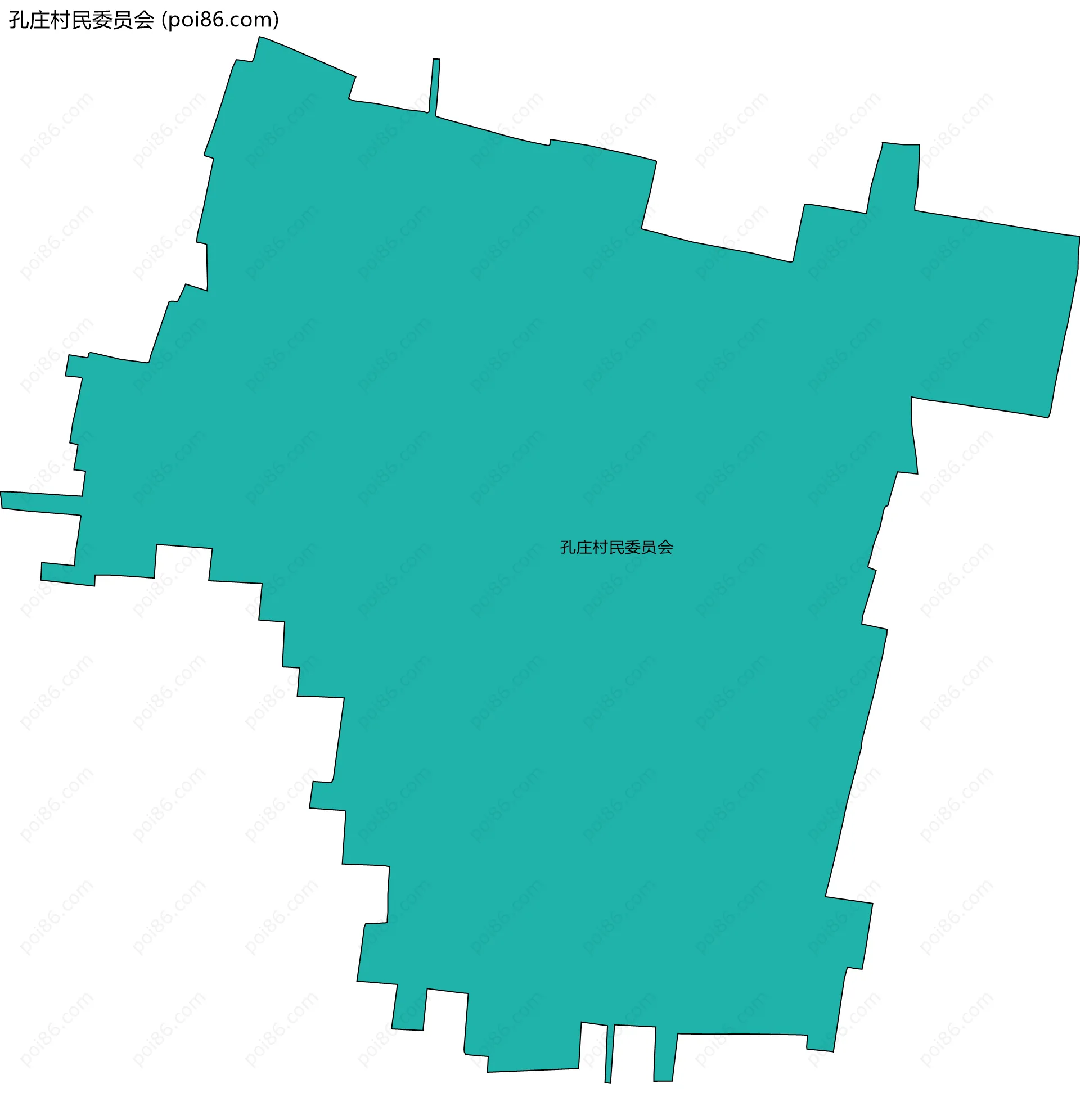 孔庄村民委员会边界地图