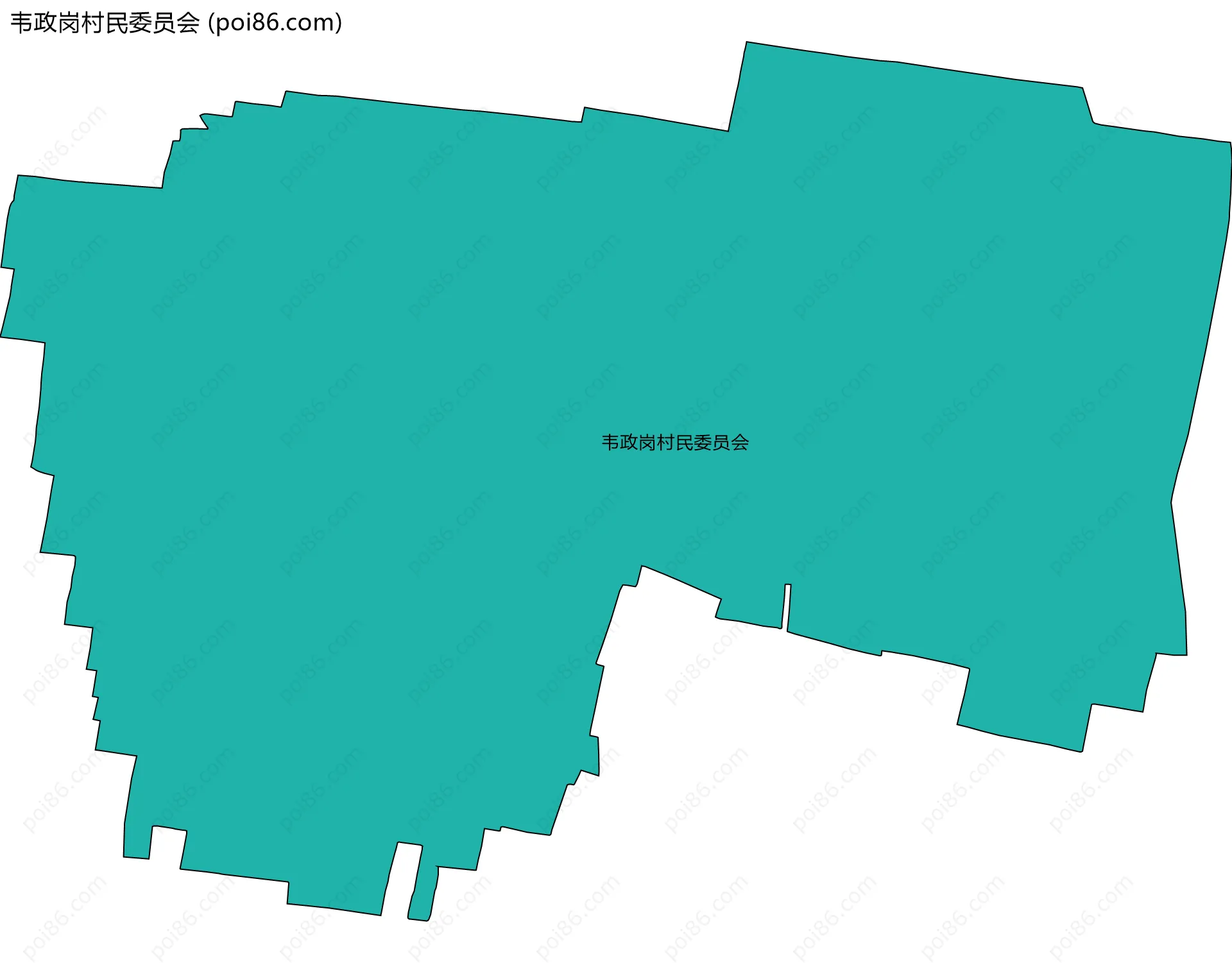 韦政岗村民委员会边界地图