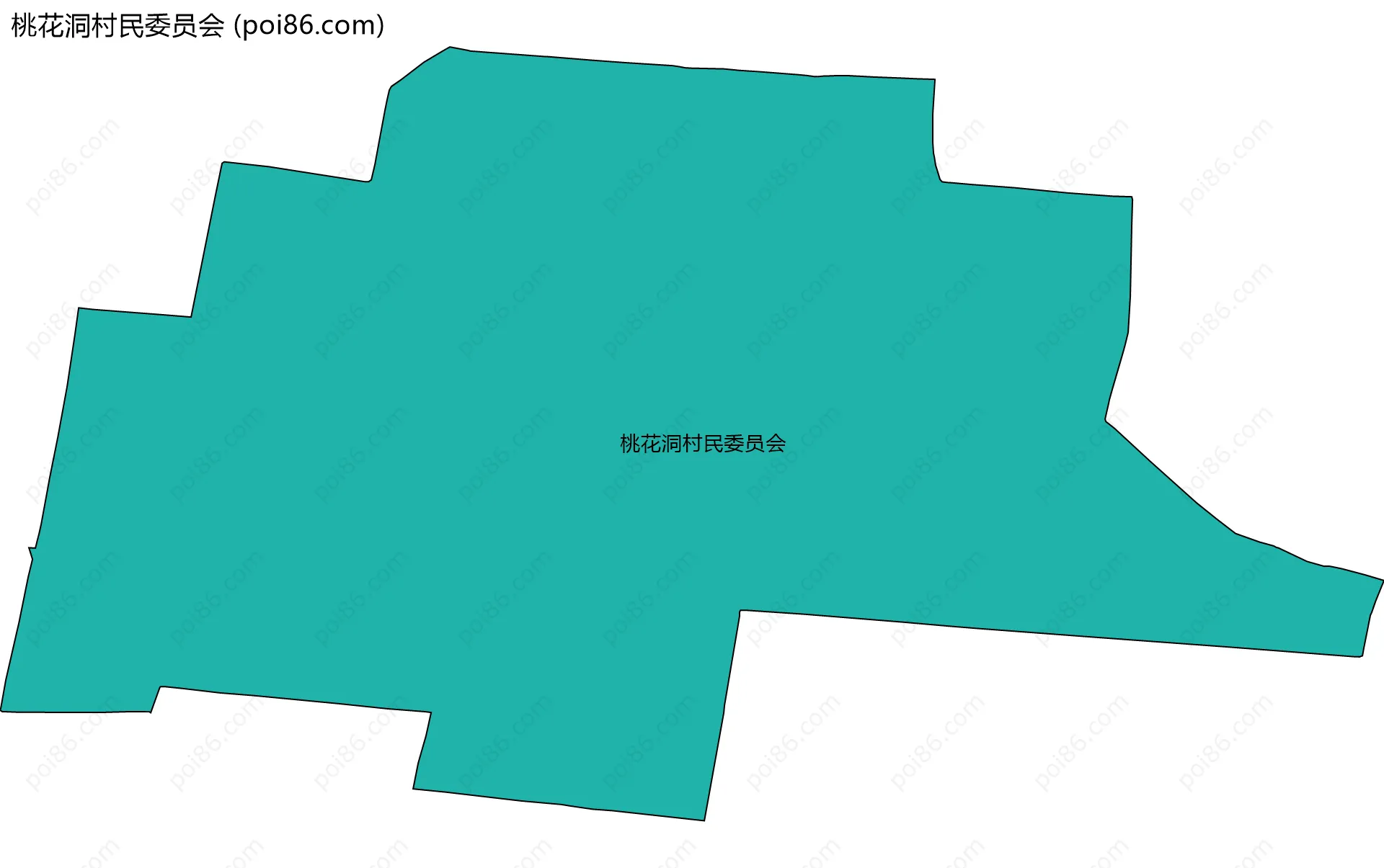 桃花洞村民委员会边界地图