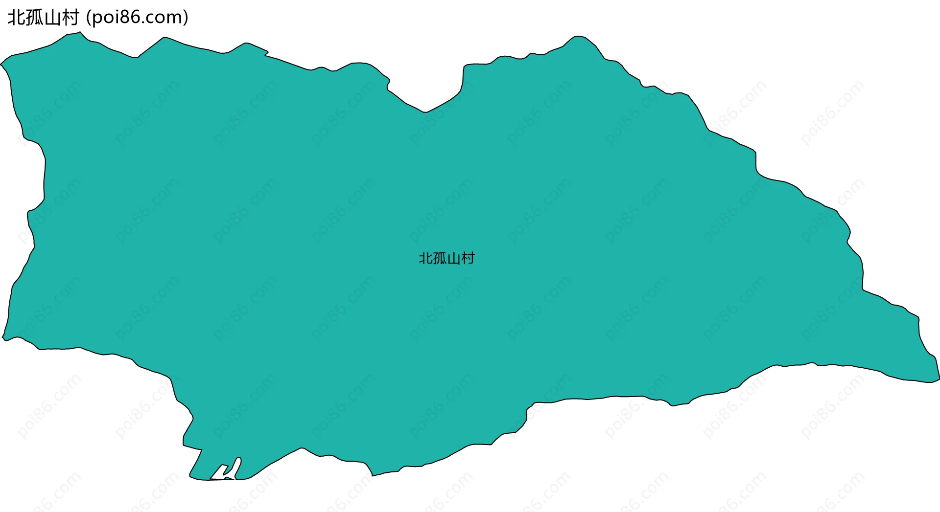 北孤山村边界地图