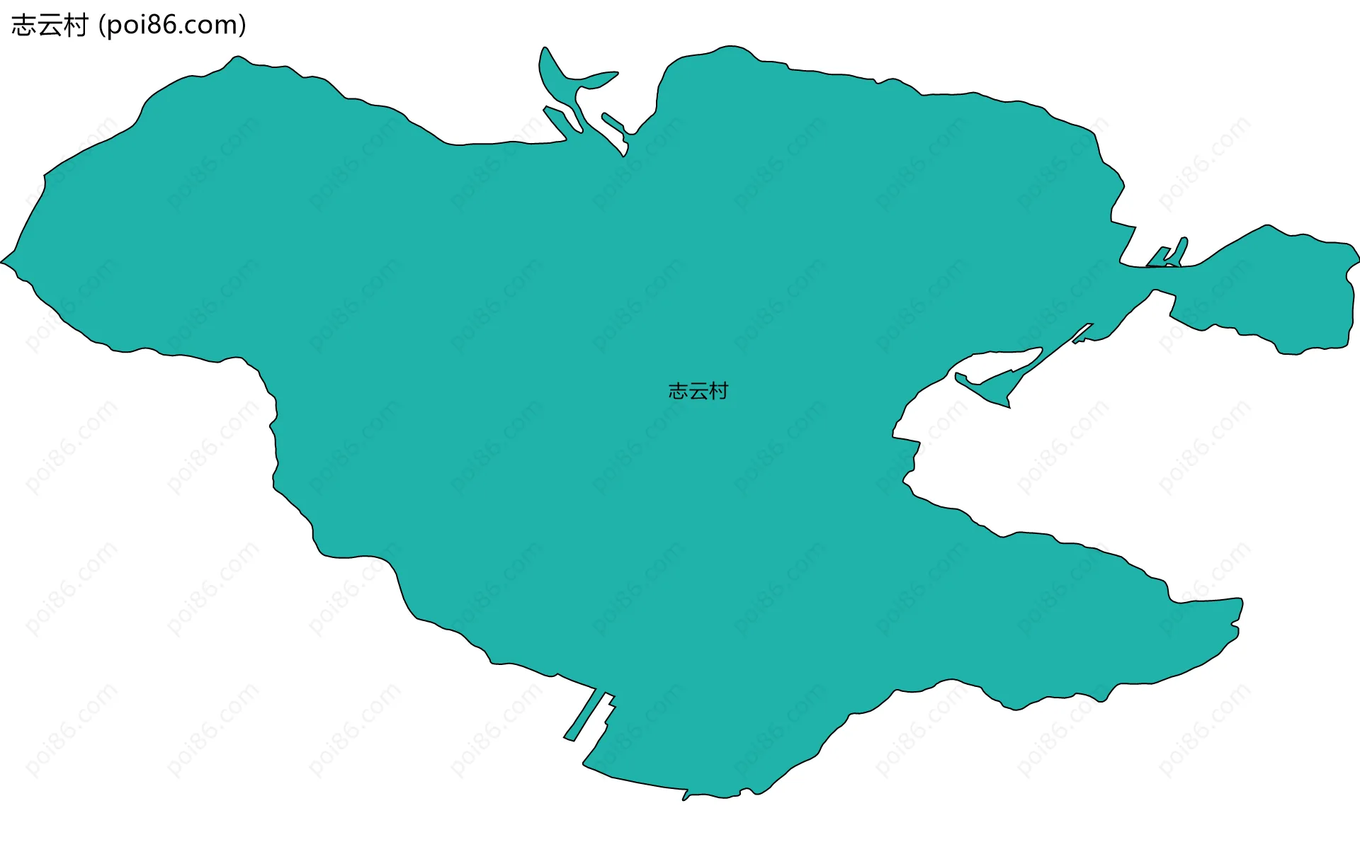 志云村边界地图