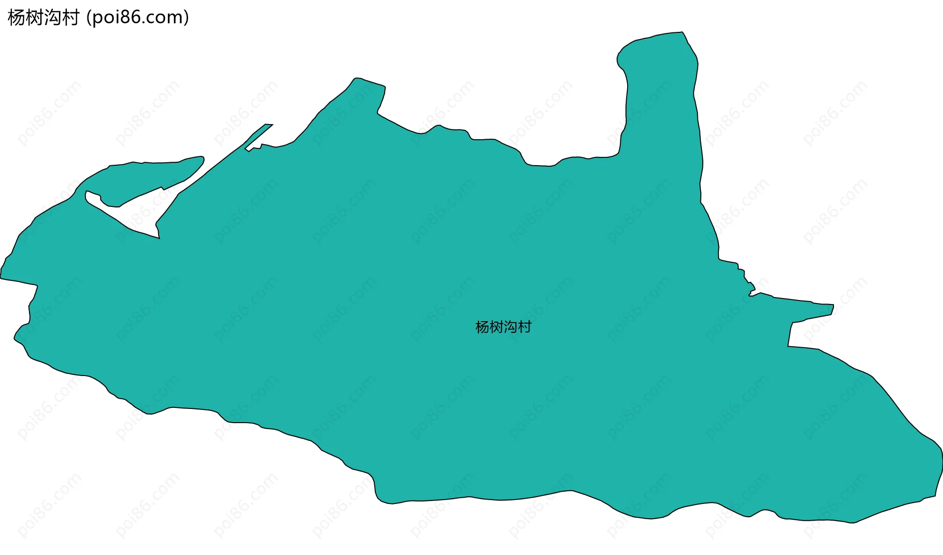 杨树沟村边界地图