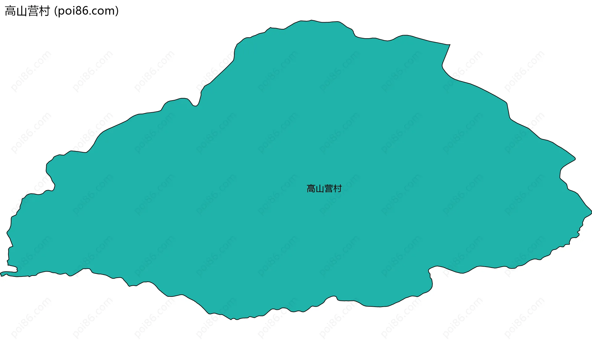 高山营村边界地图