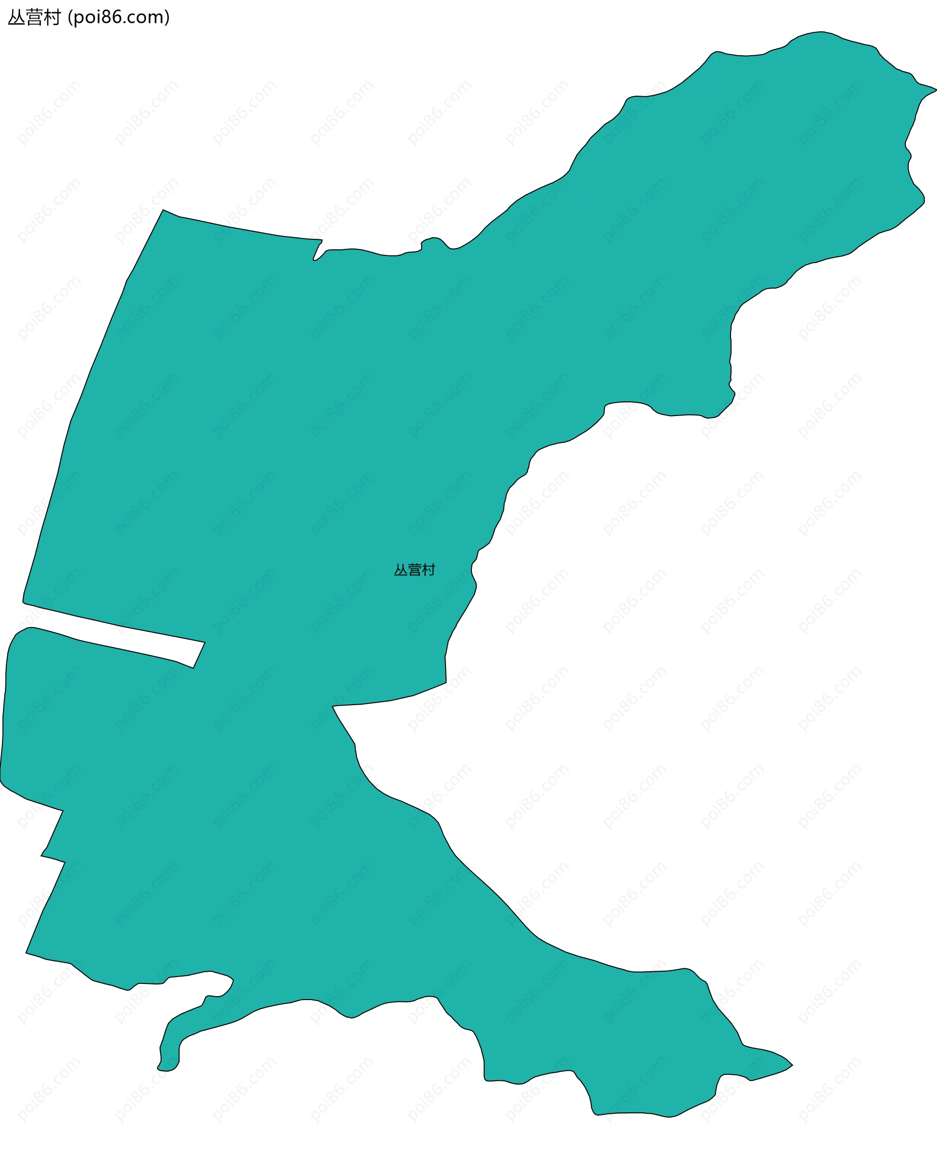 丛营村边界地图