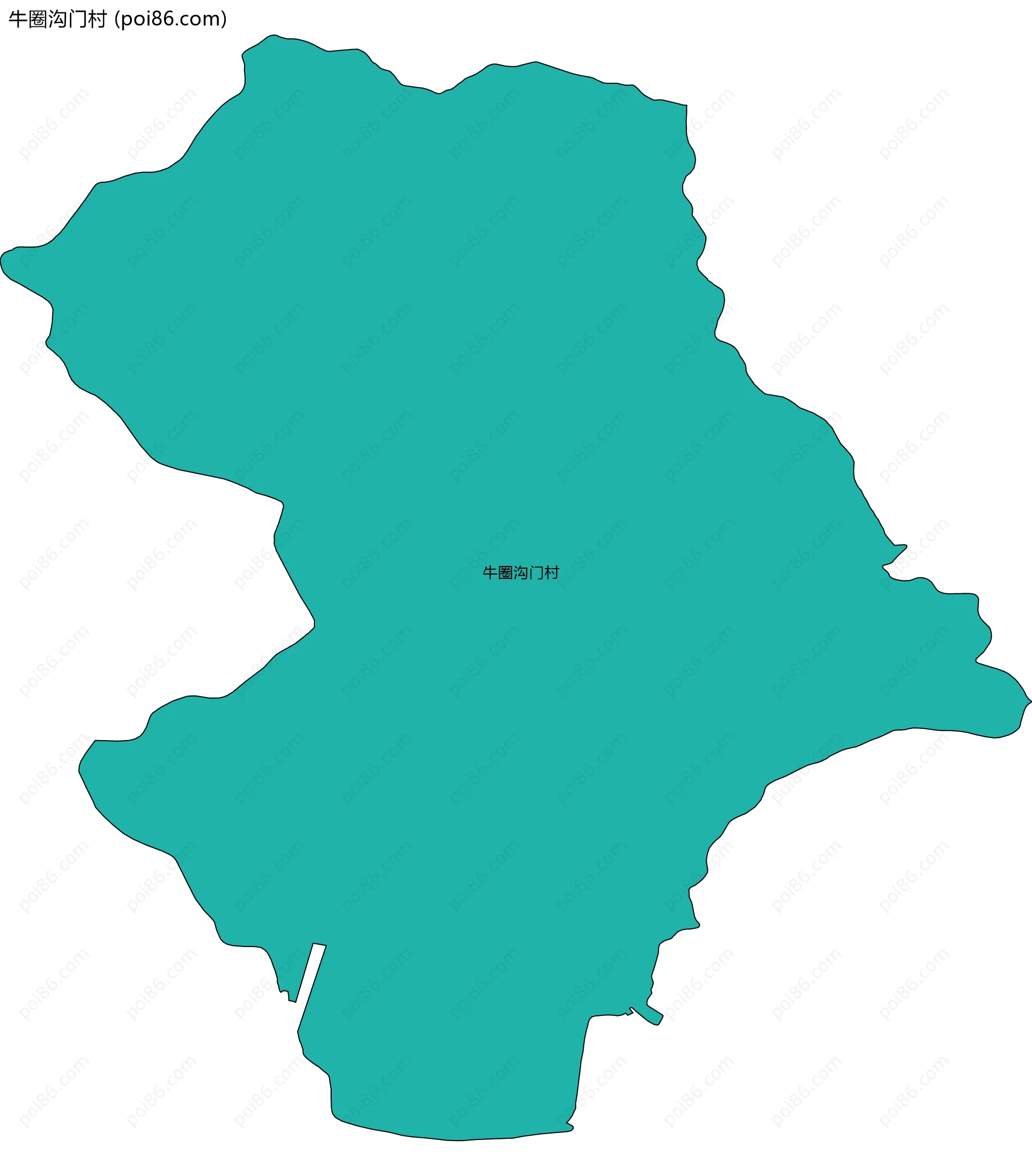 牛圈沟门村边界地图