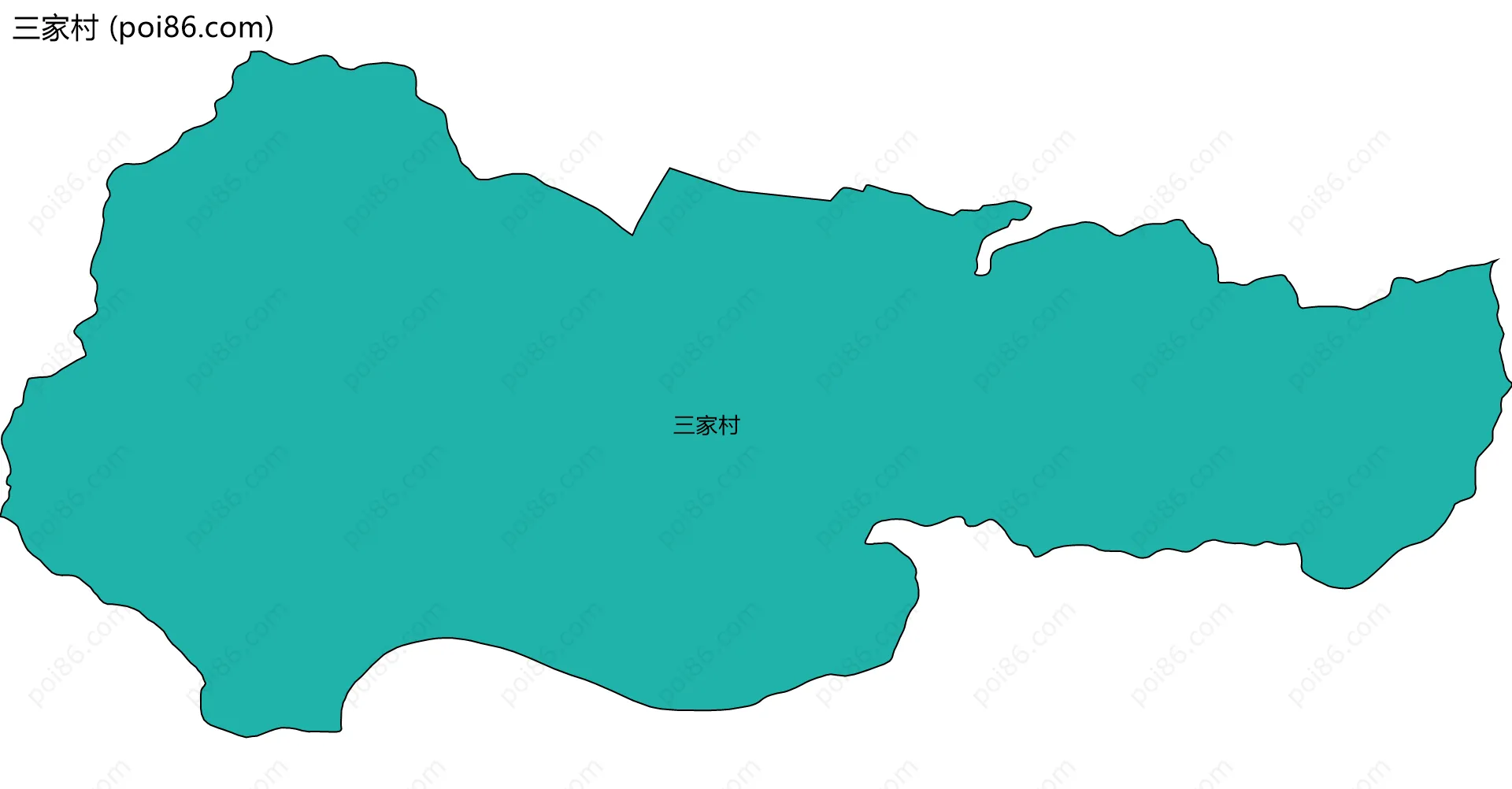 三家村边界地图