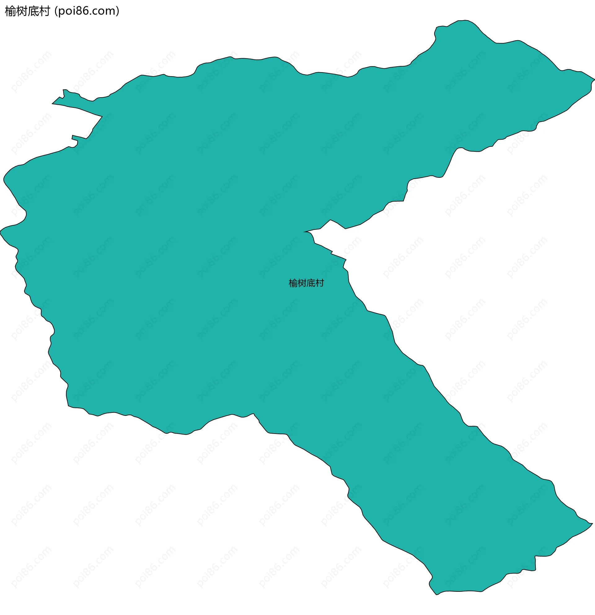 榆树底村边界地图