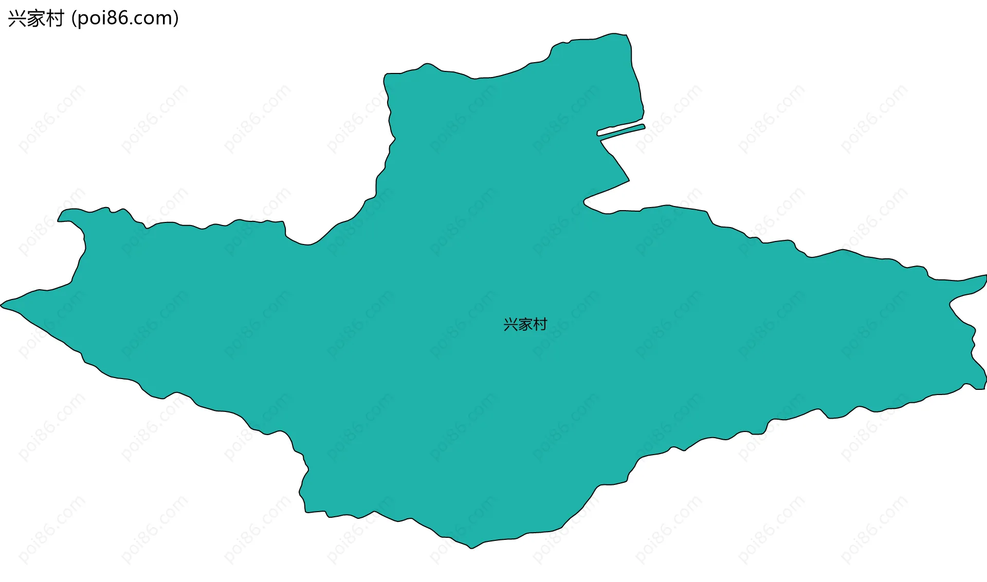 兴家村边界地图