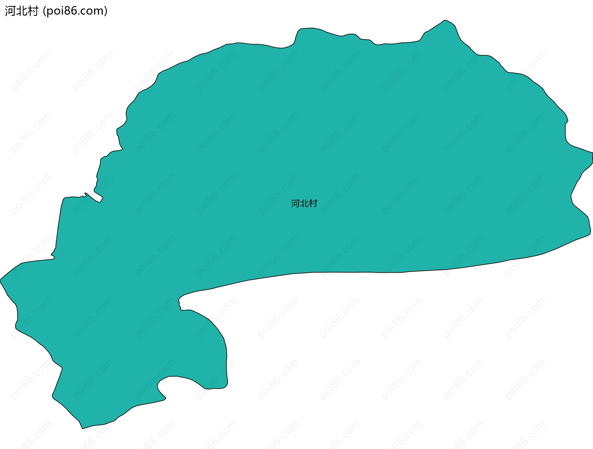 河北村边界地图