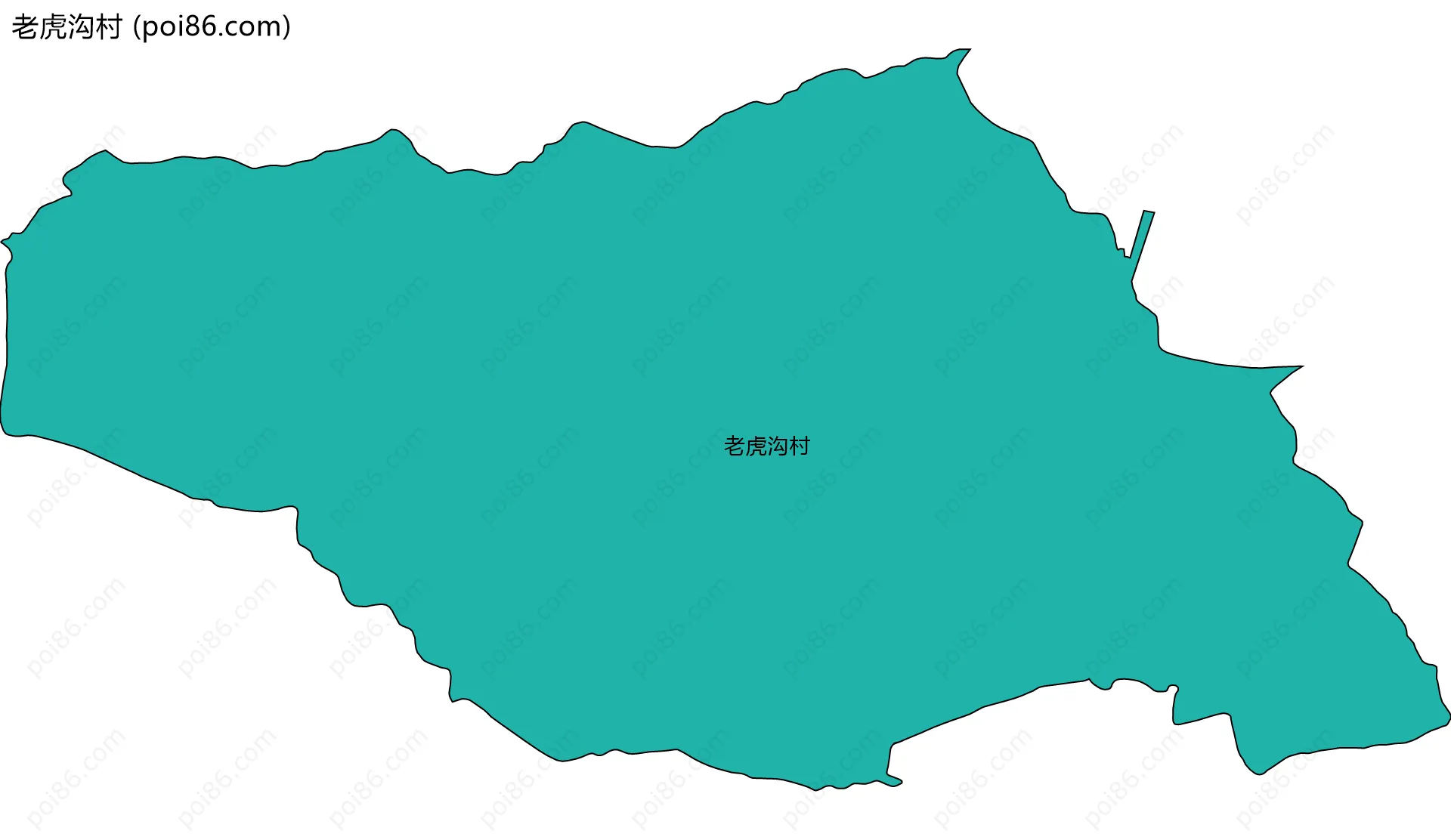 老虎沟村边界地图