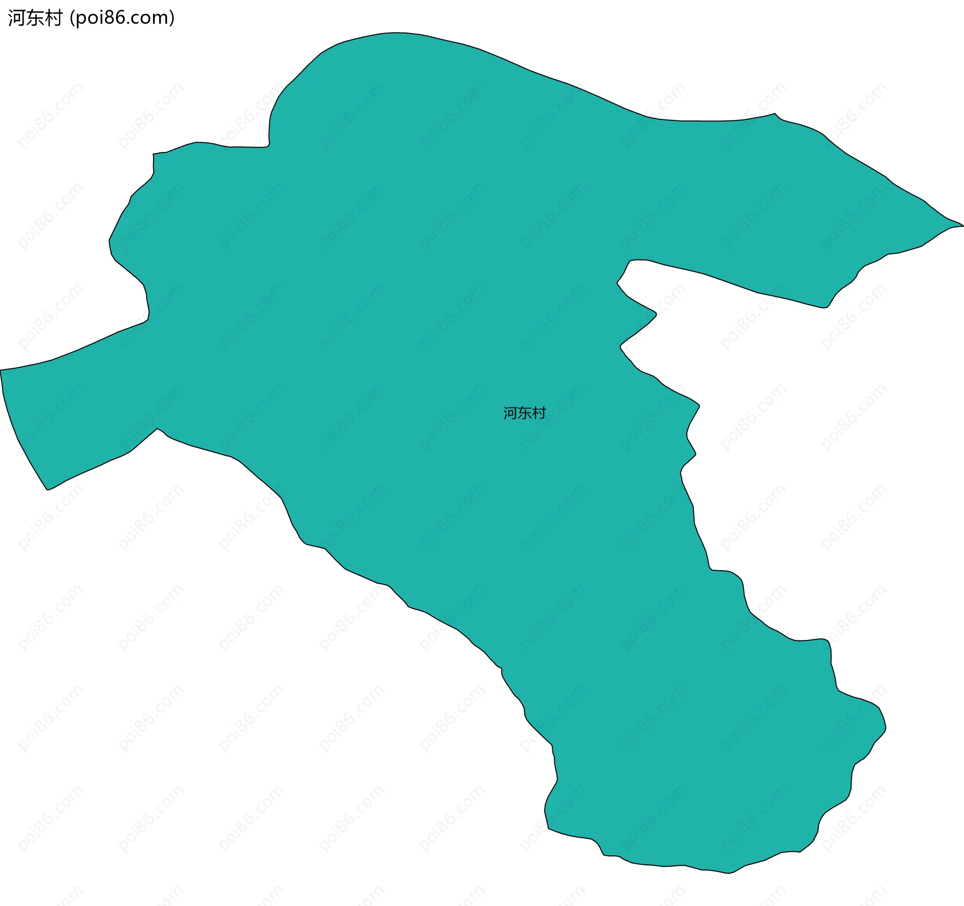 河东村边界地图