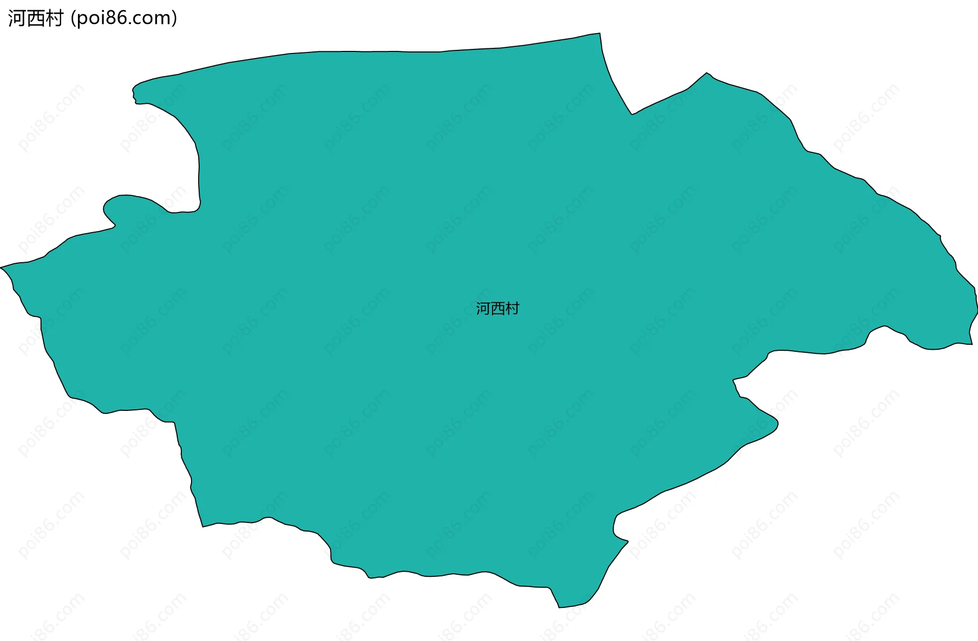 河西村边界地图