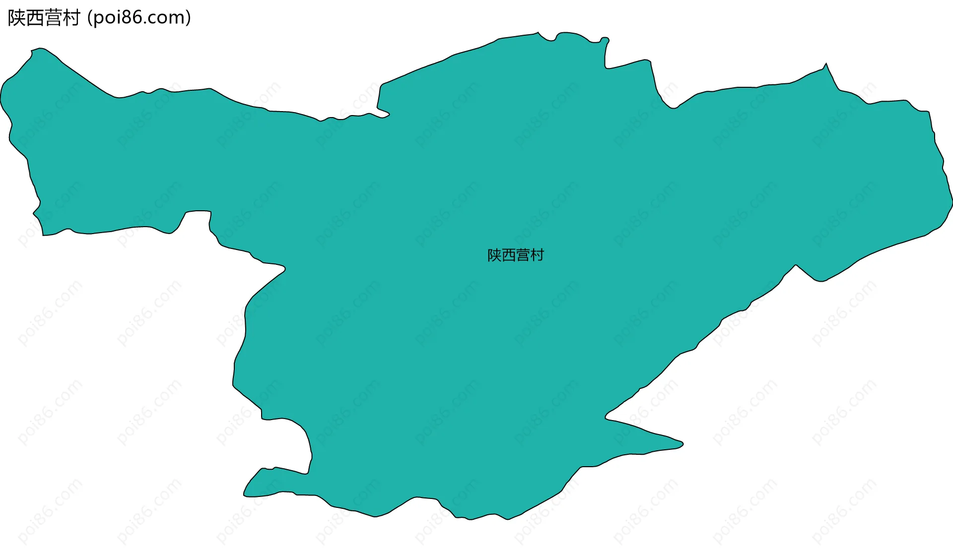 陕西营村边界地图