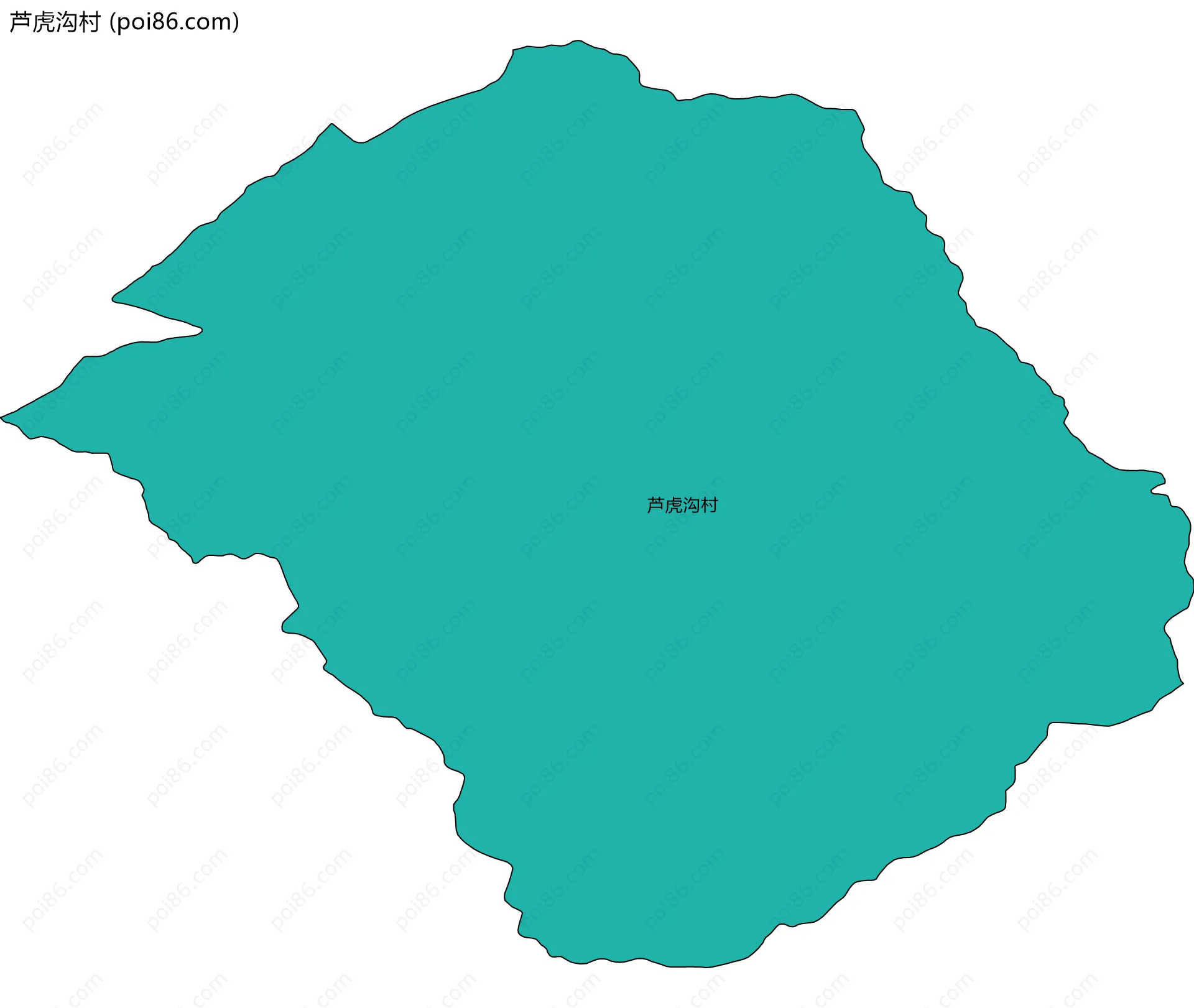 芦虎沟村边界地图