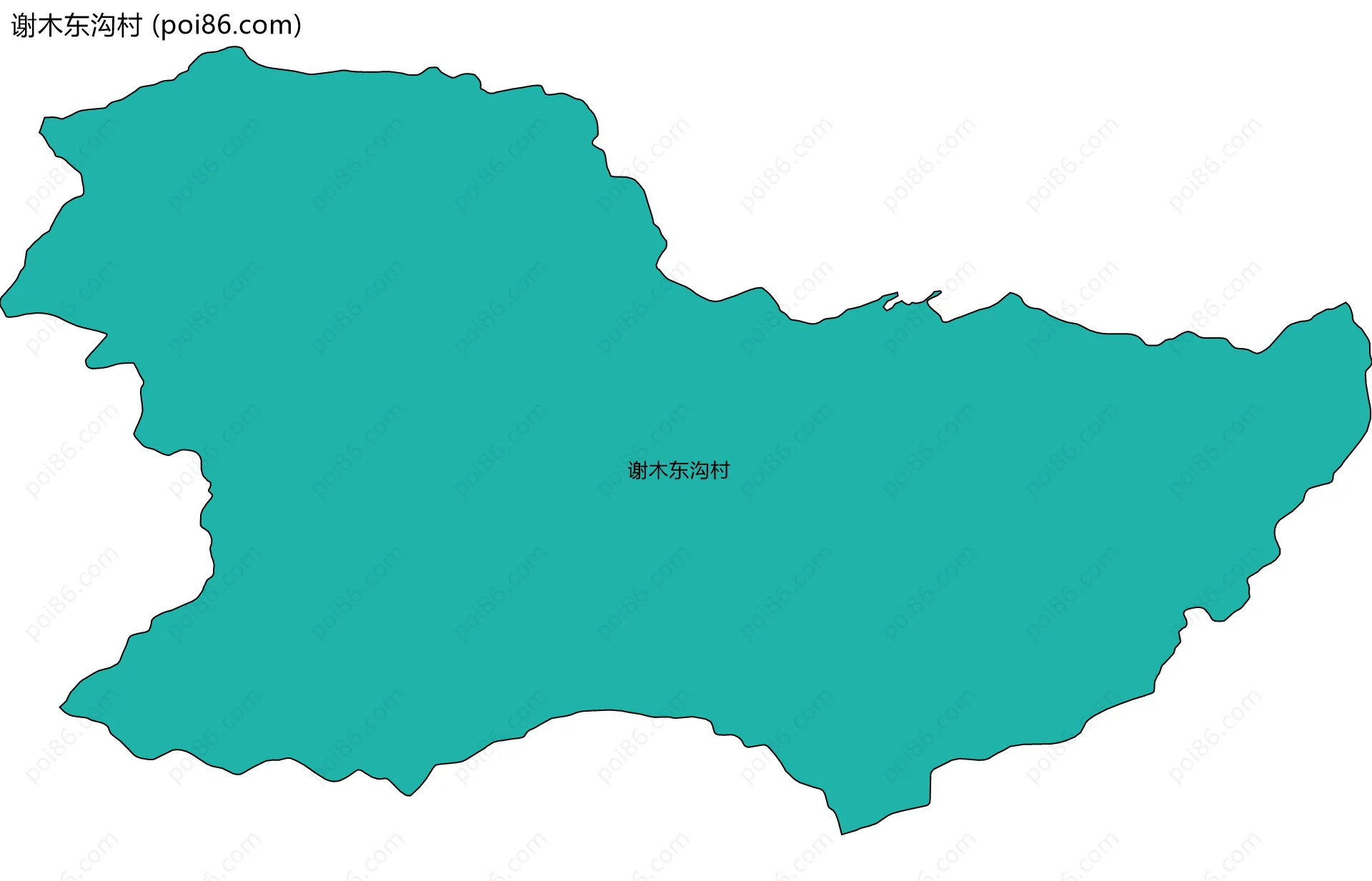 谢木东沟村边界地图