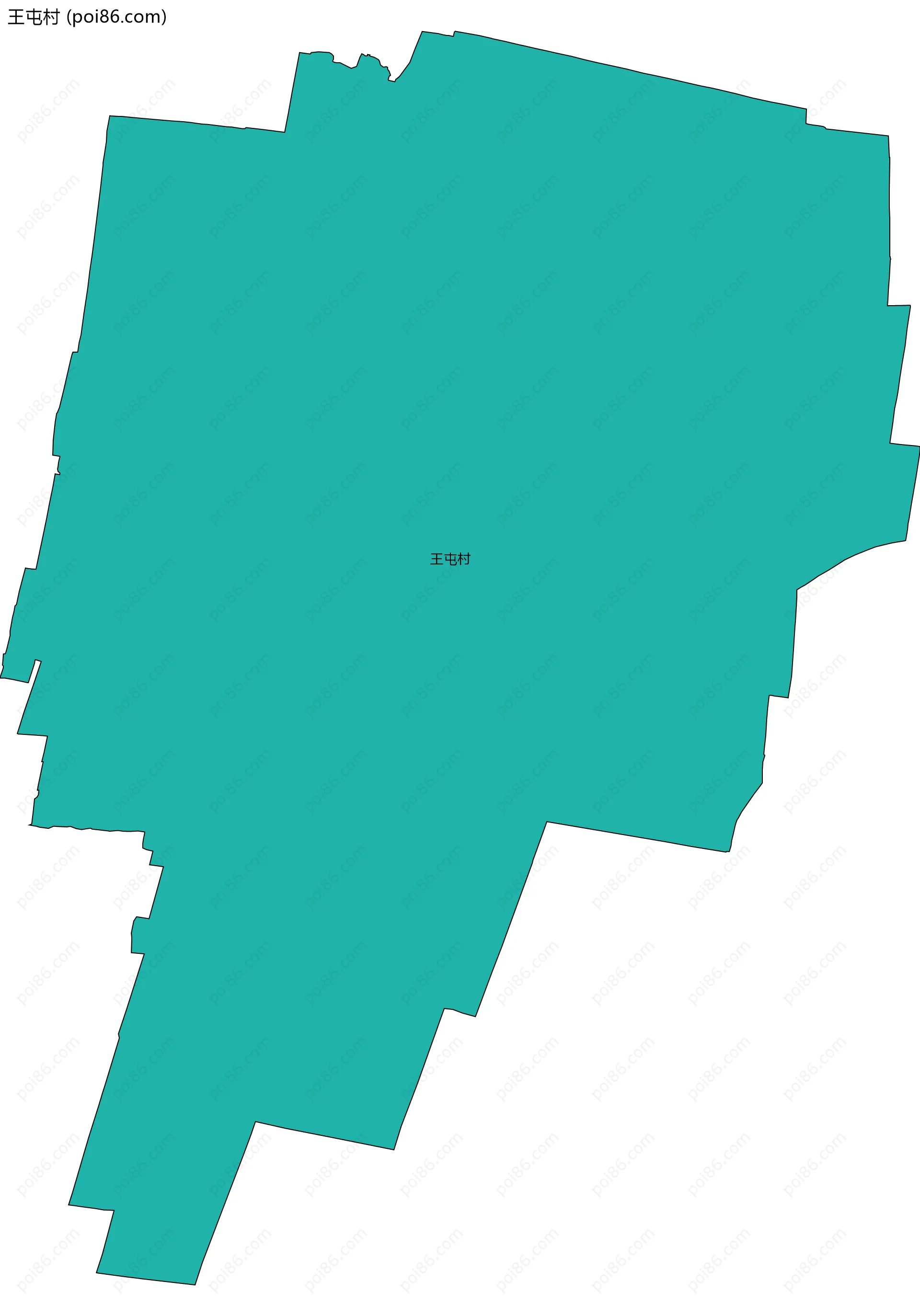 王屯村边界地图