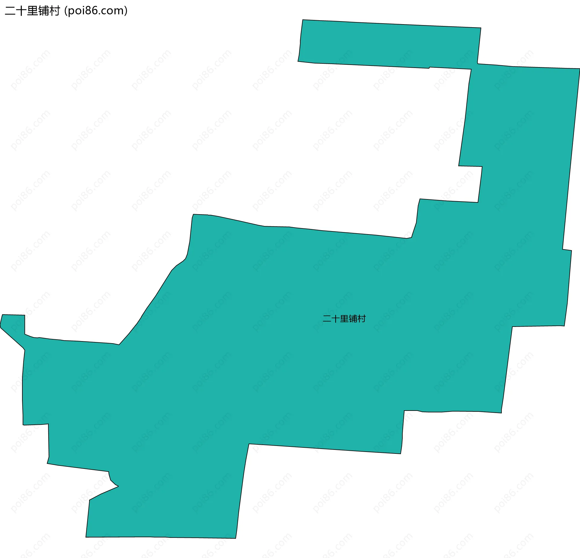 二十里铺村边界地图