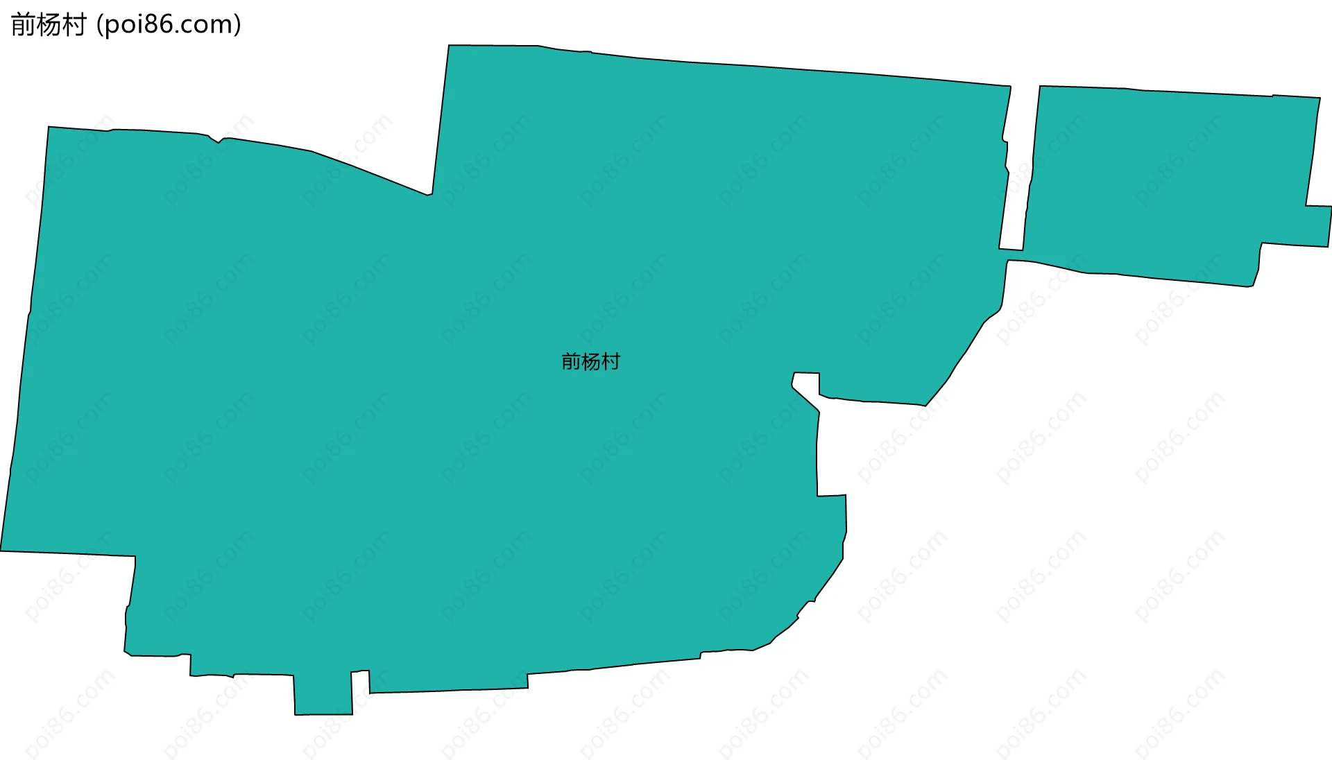 前杨村边界地图