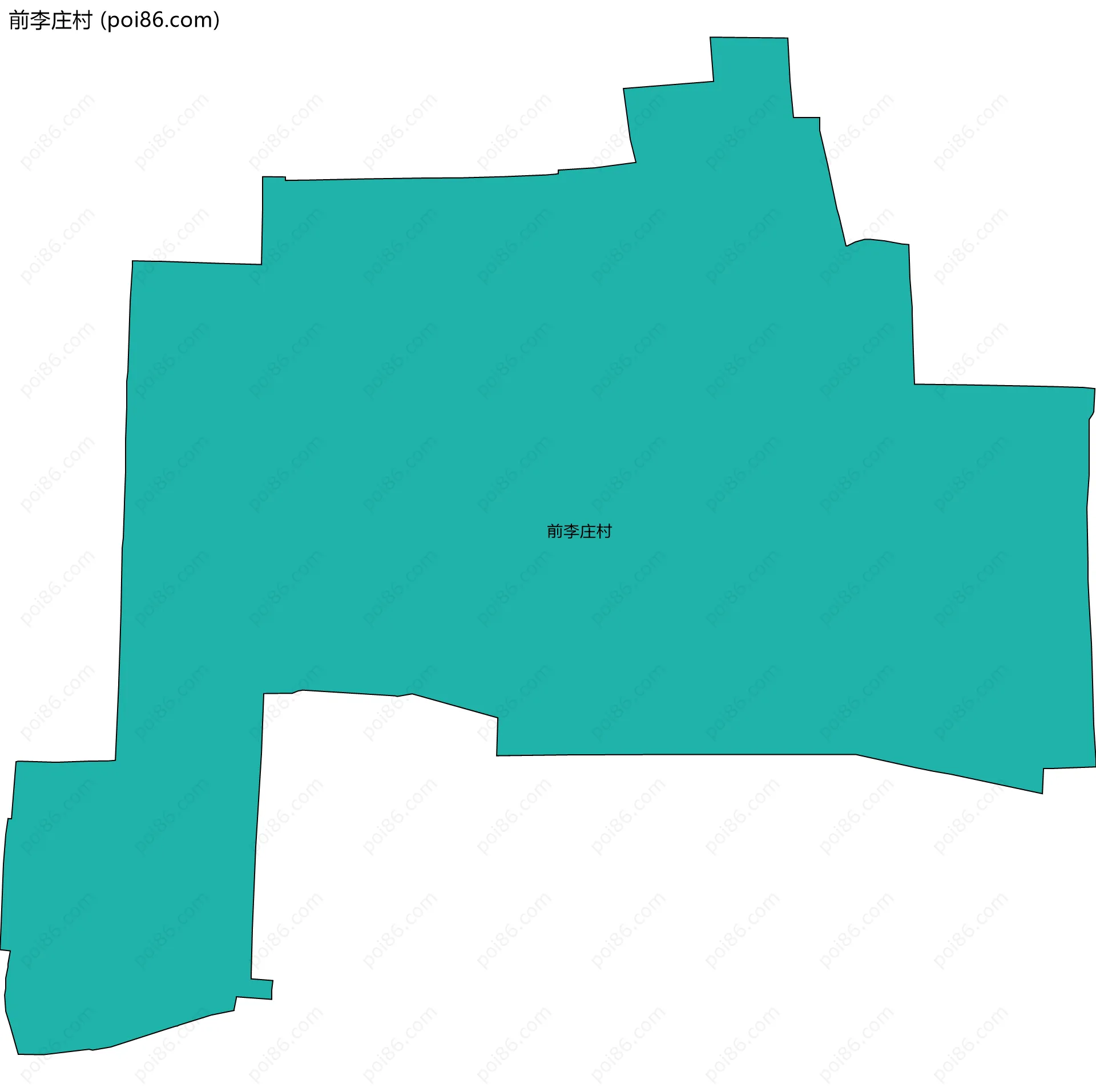 前李庄村边界地图