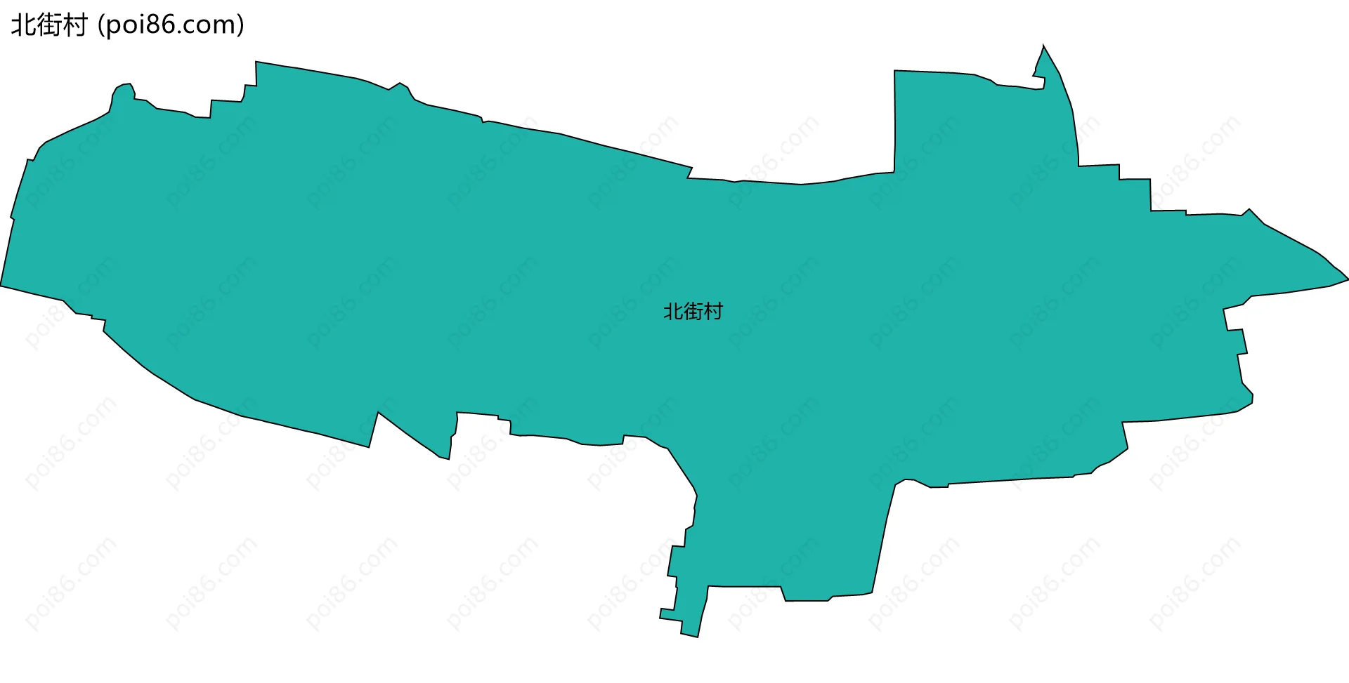 北街村边界地图