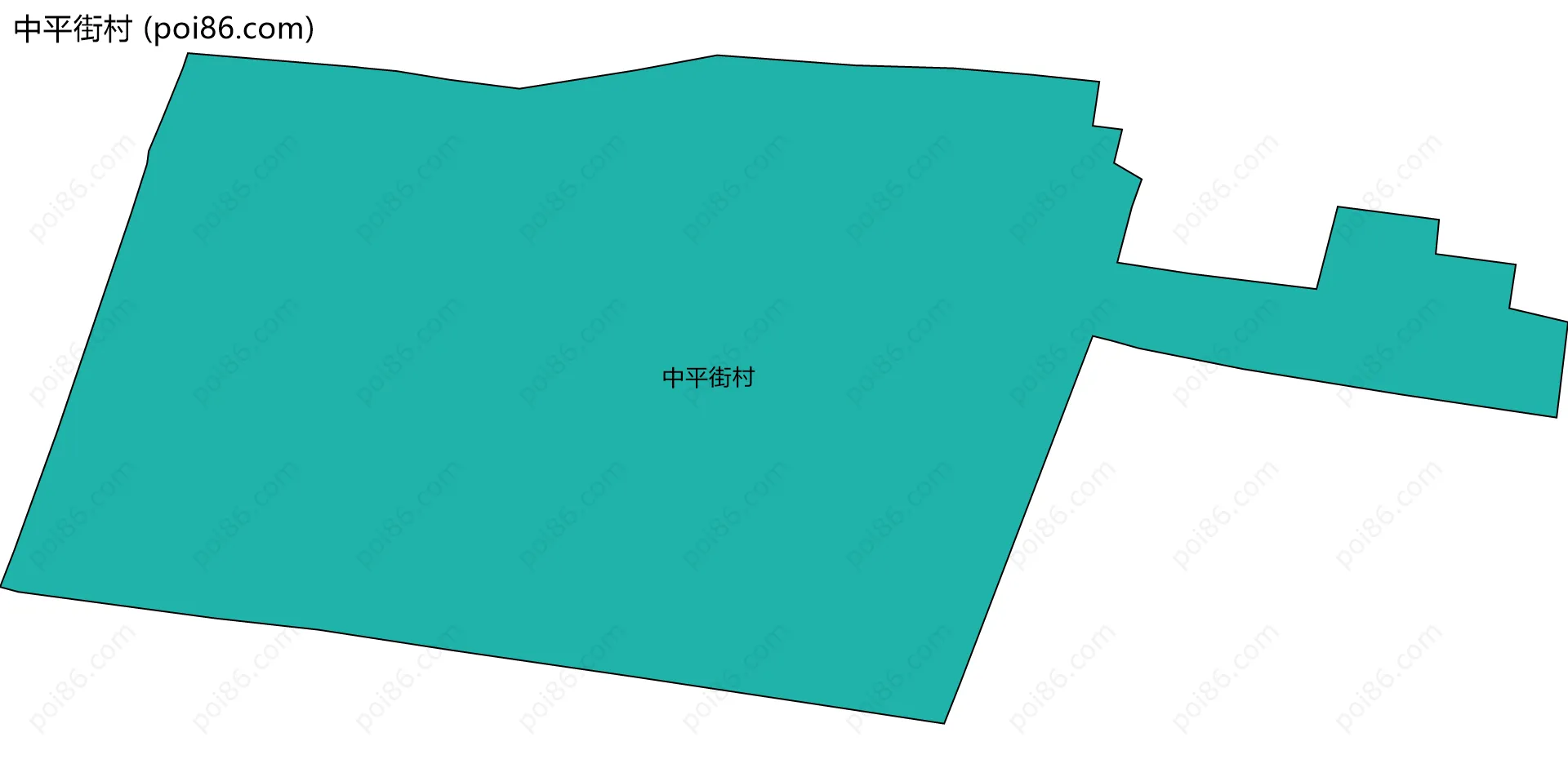 中平街村边界地图