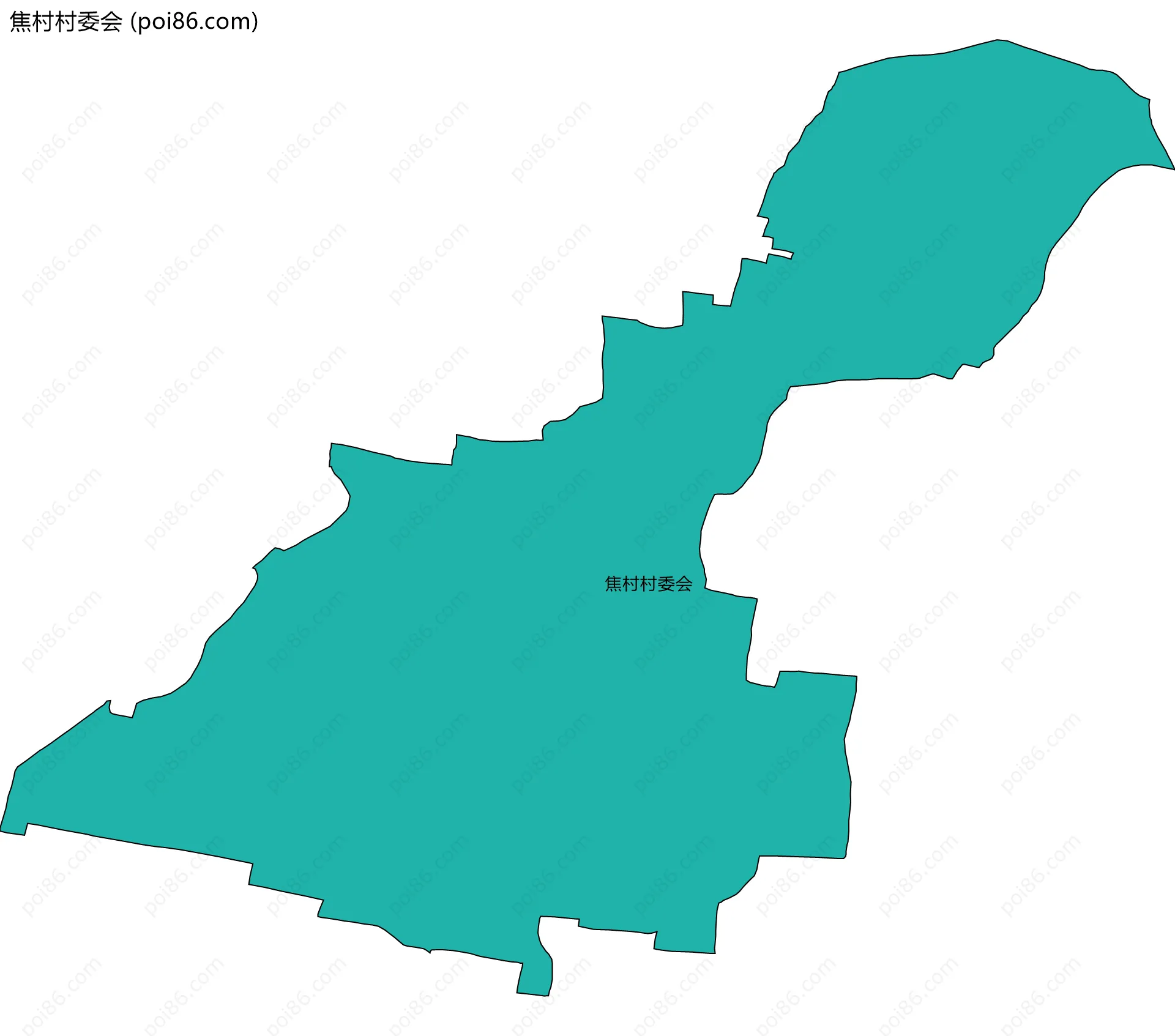 焦村村委会边界地图
