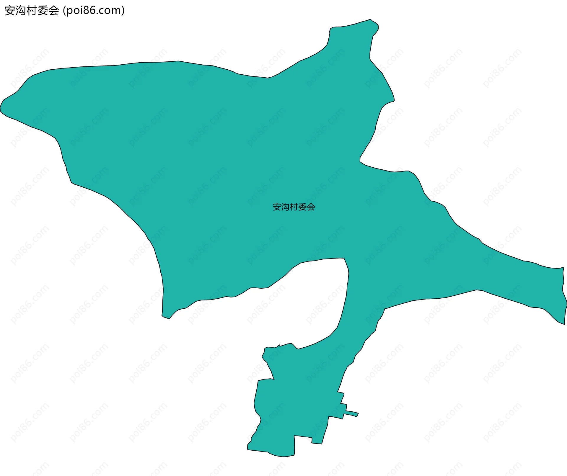 安沟村委会边界地图