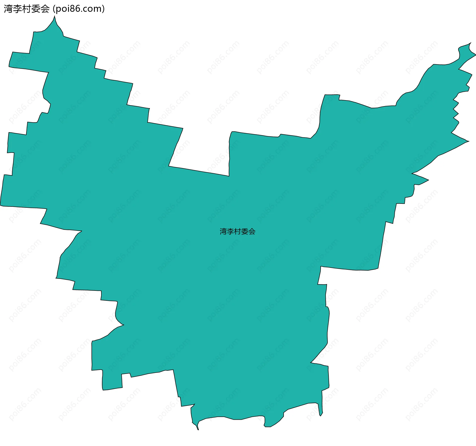 湾李村委会边界地图