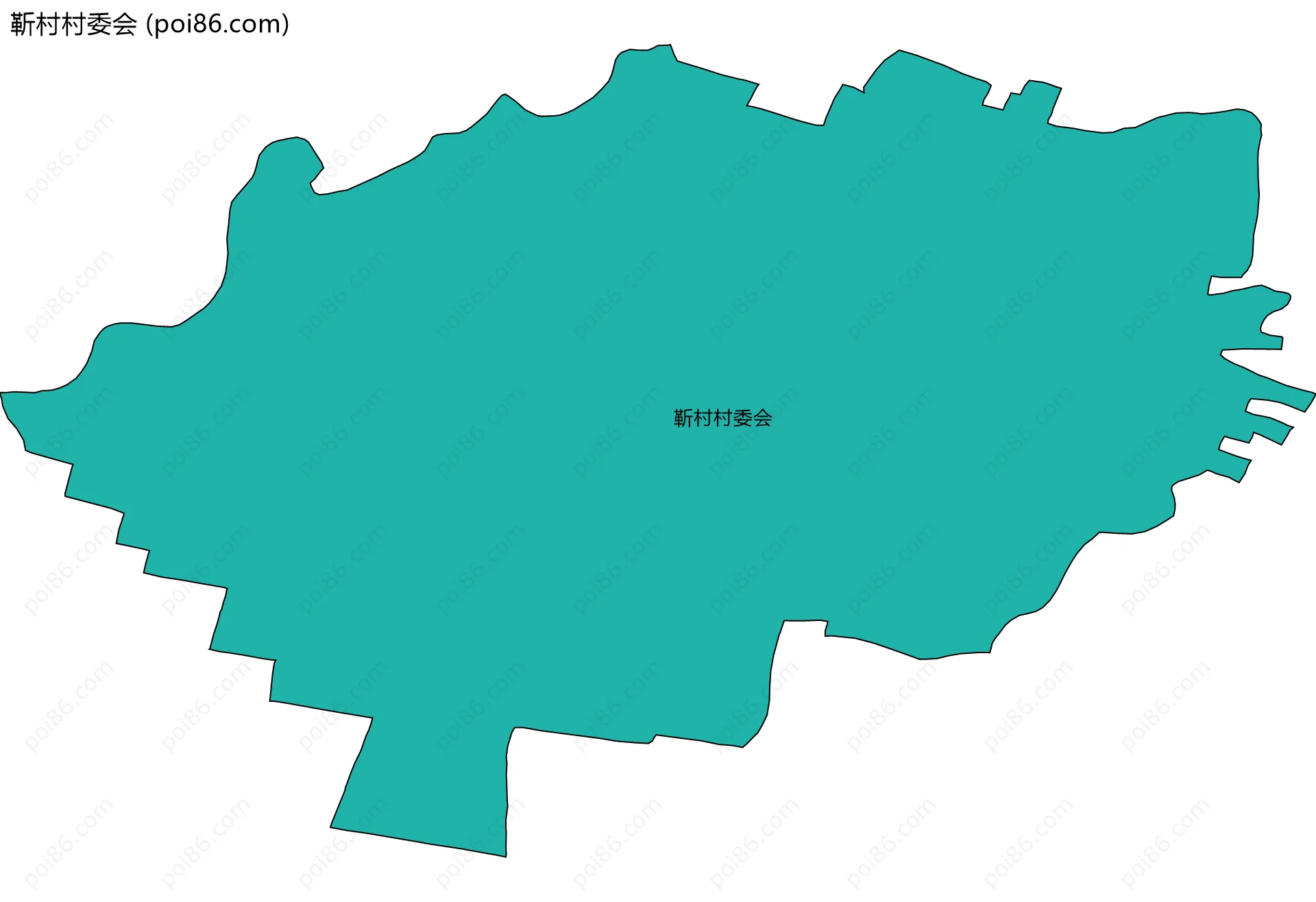 靳村村委会边界地图