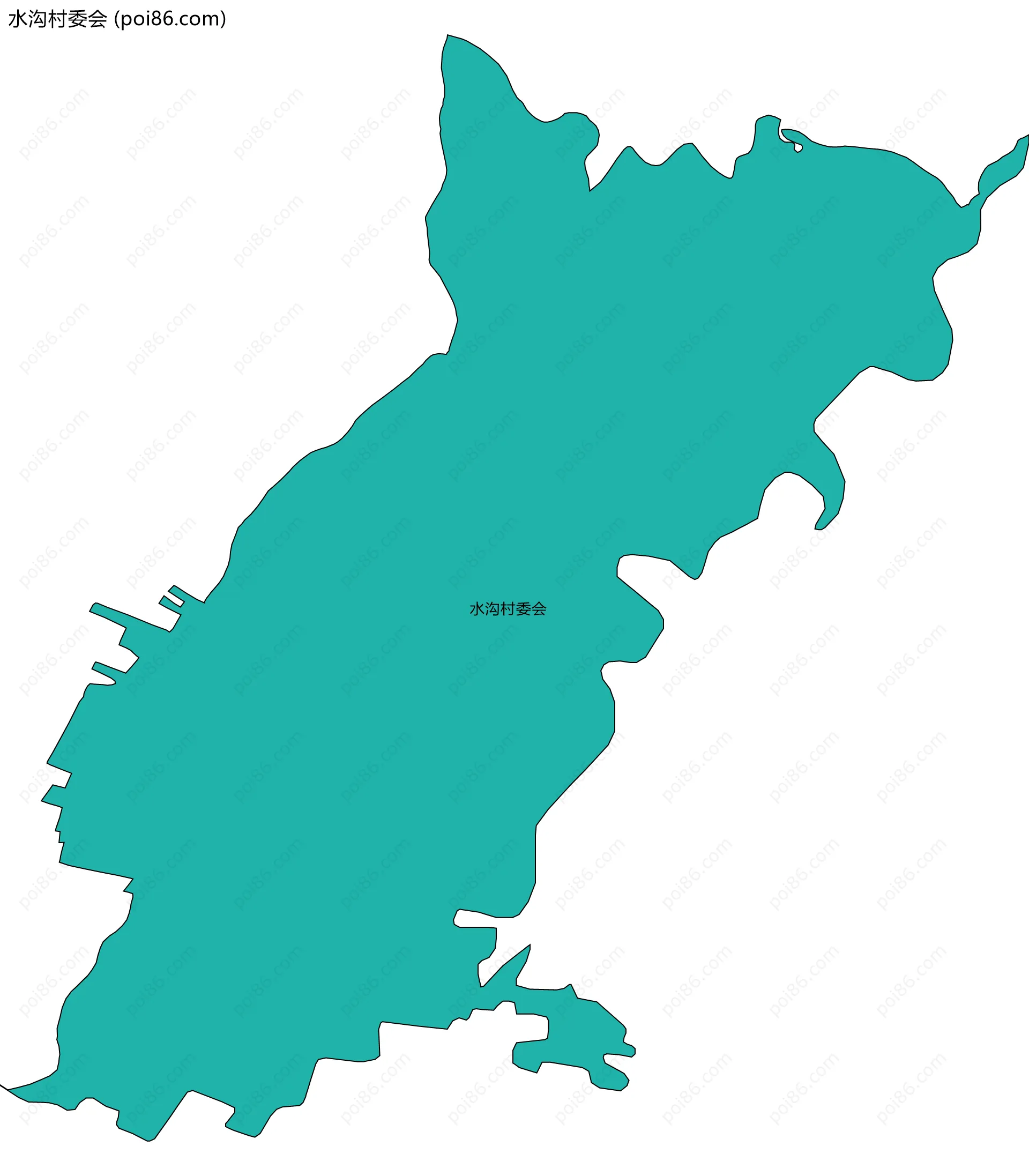 水沟村委会边界地图