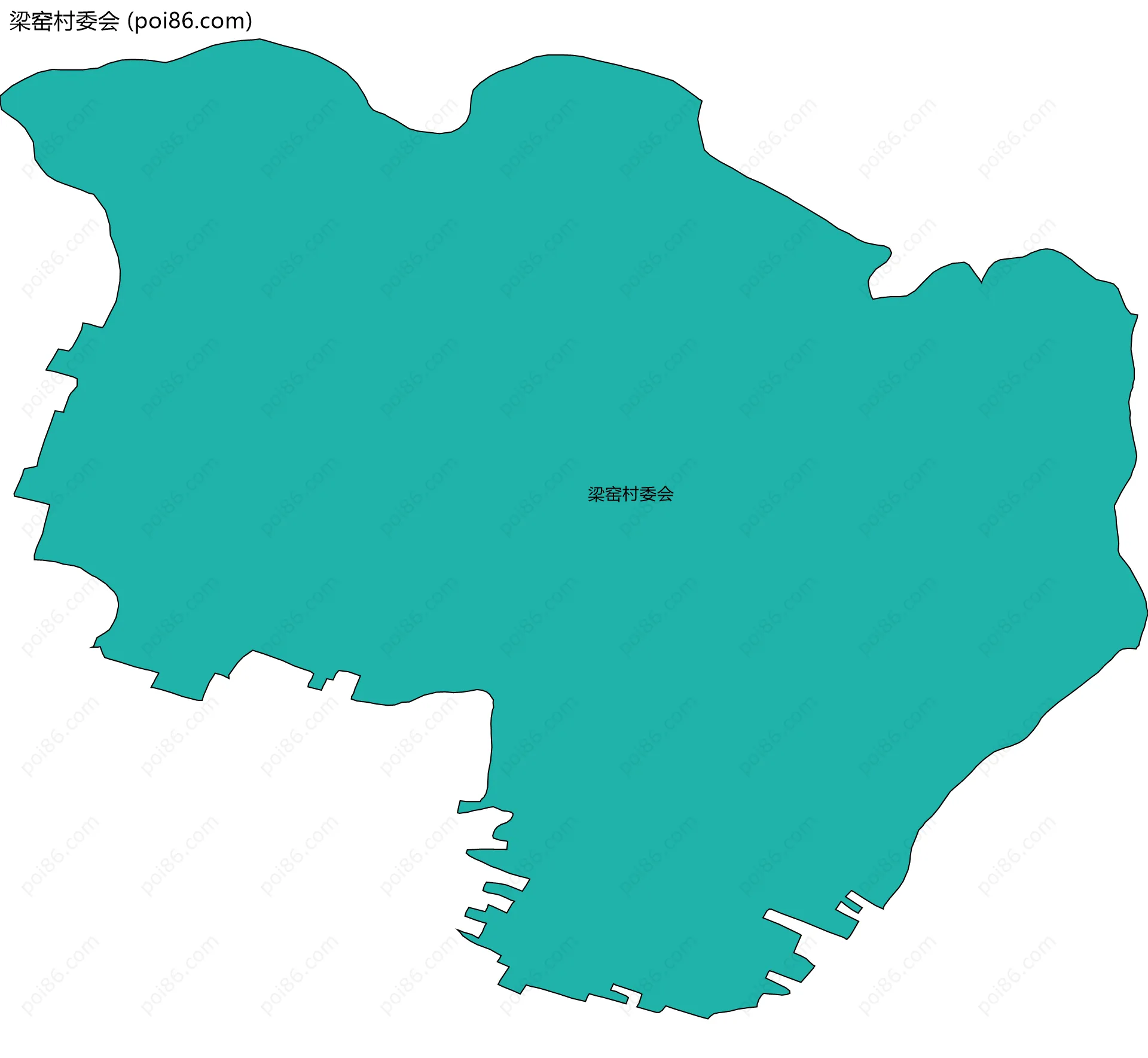 梁窑村委会边界地图