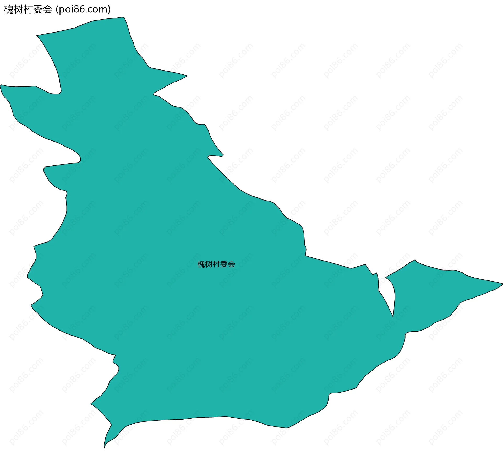 槐树村委会边界地图