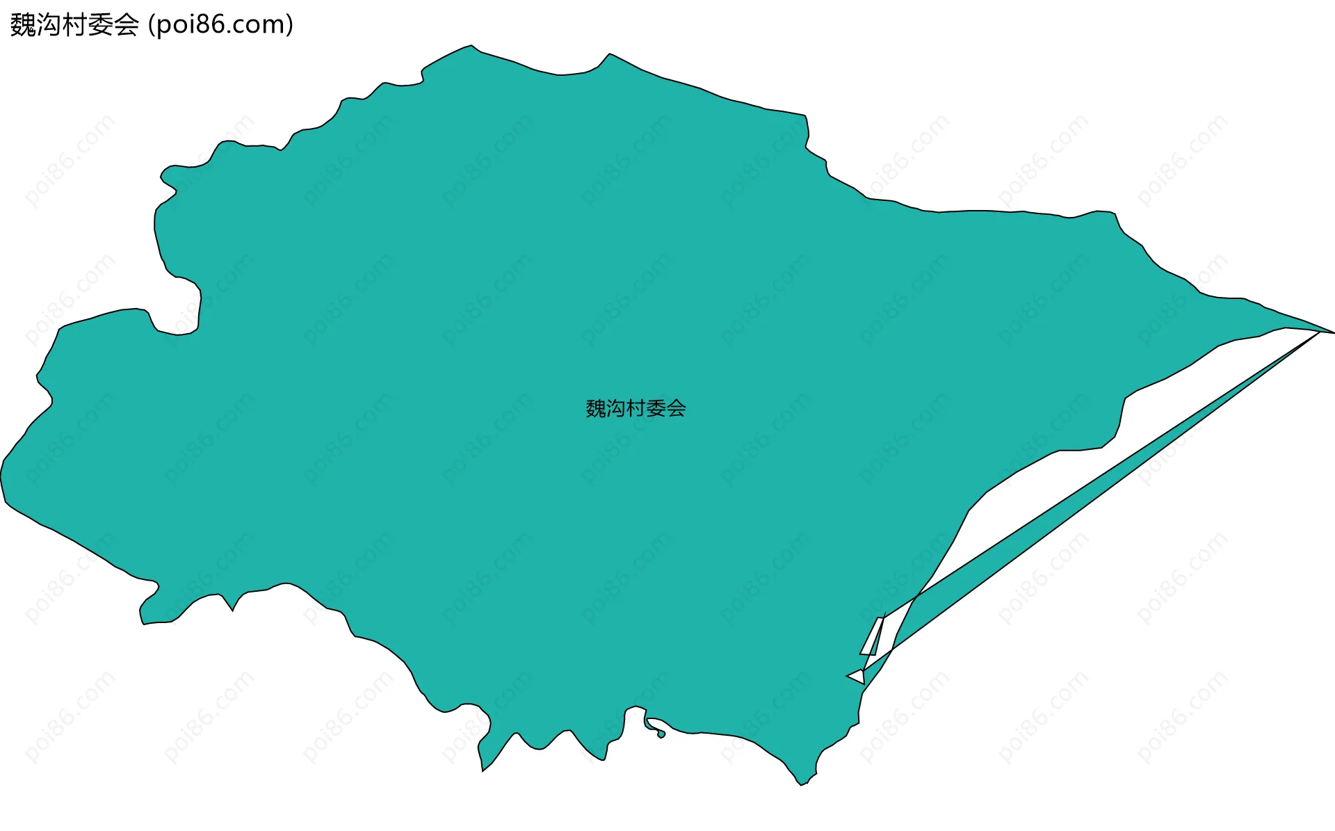 魏沟村委会边界地图