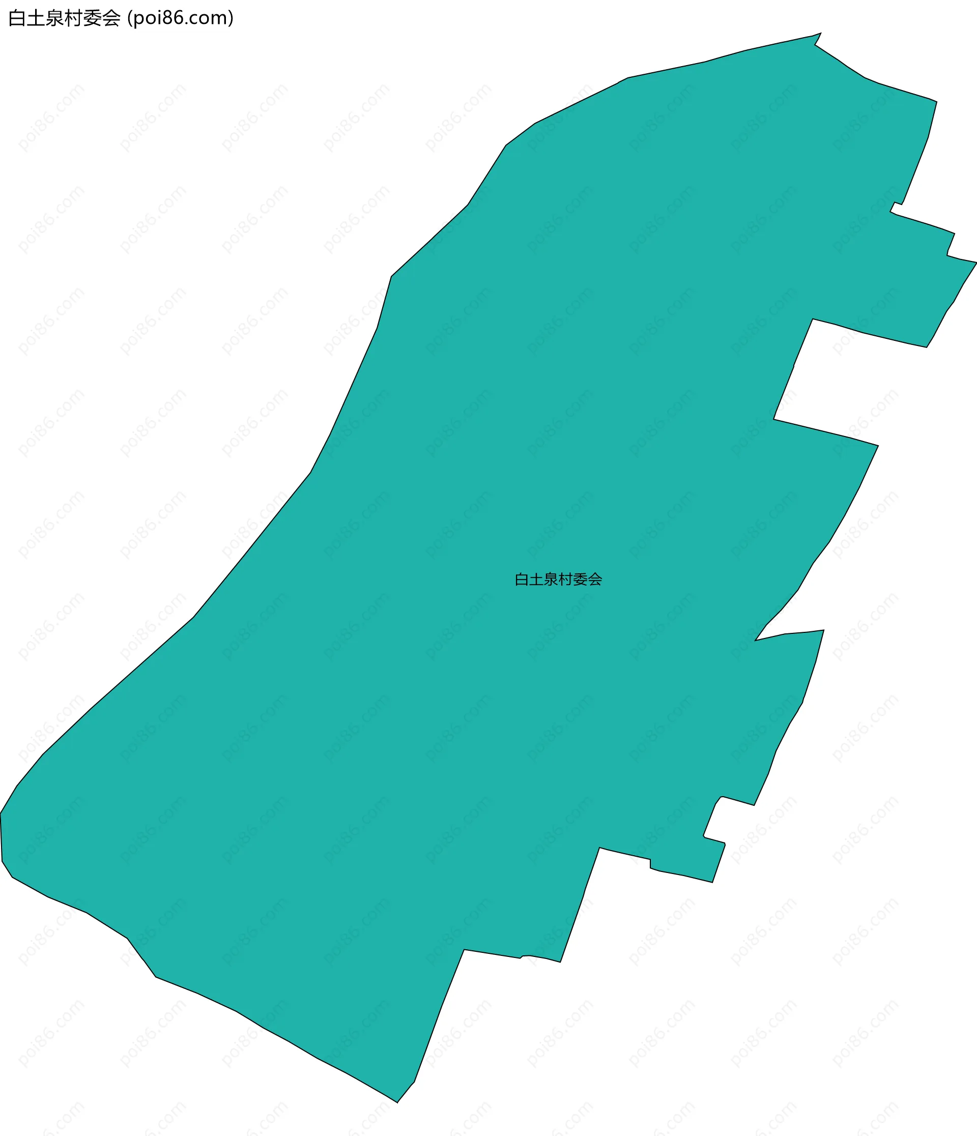 白土泉村委会边界地图