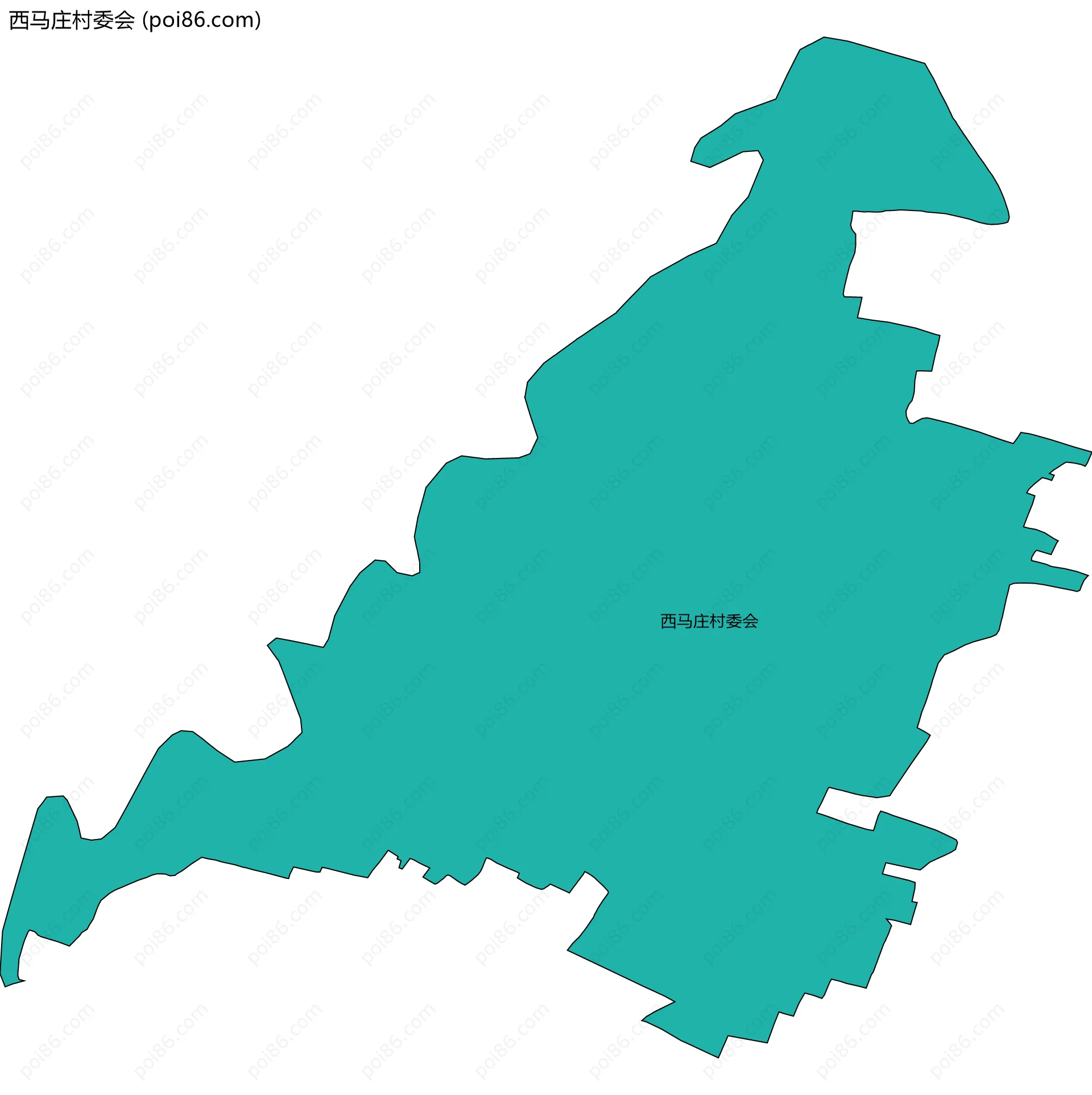 西马庄村委会边界地图